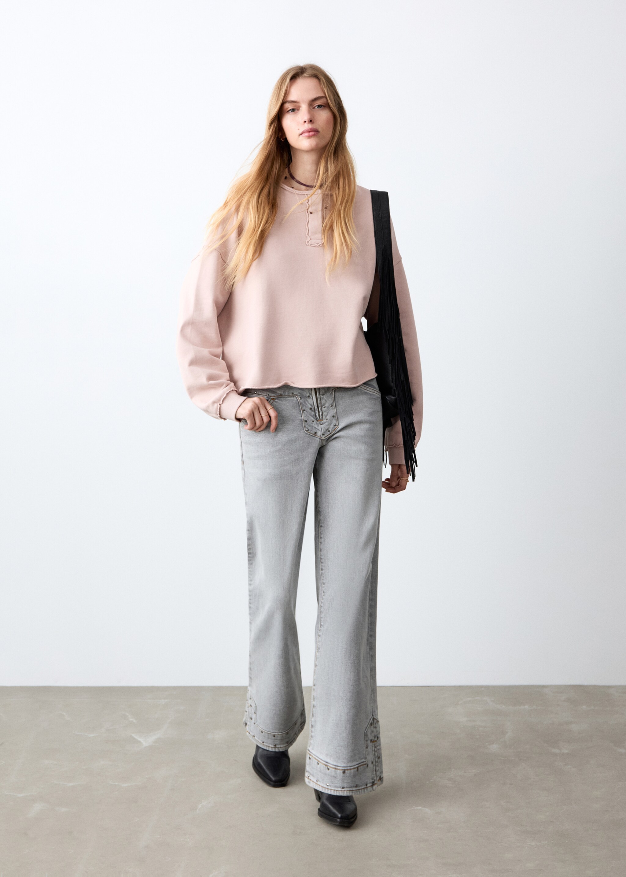 Sweatshirt boho - General plane, Pink. Ref: 27031517-00.