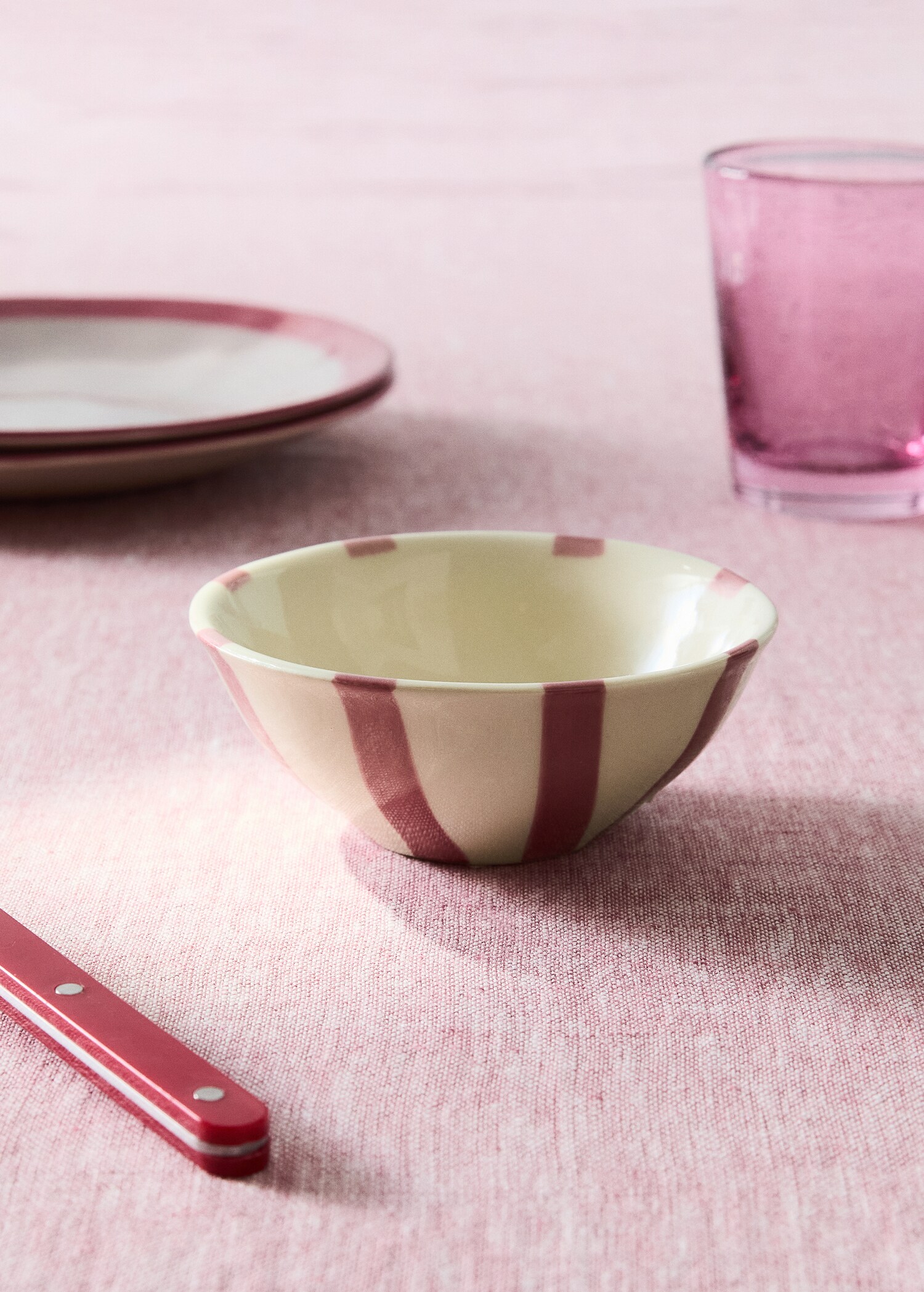 Bol en grès à rayures - Plan général