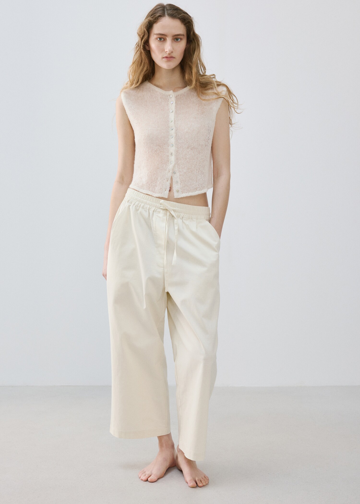 Lange Pyjama-Hose aus Baumwolle - Allgemeine Ansicht