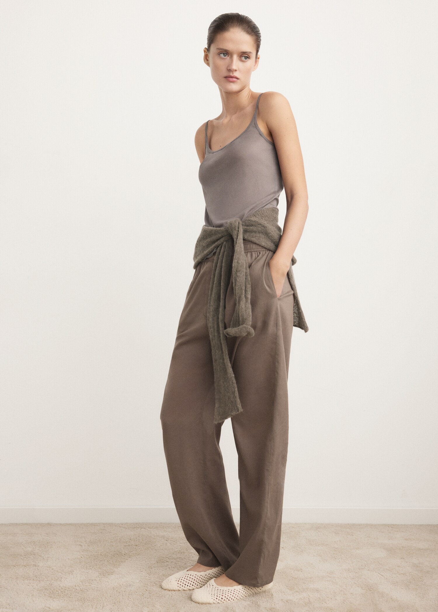 Cotton top with straps - General plane