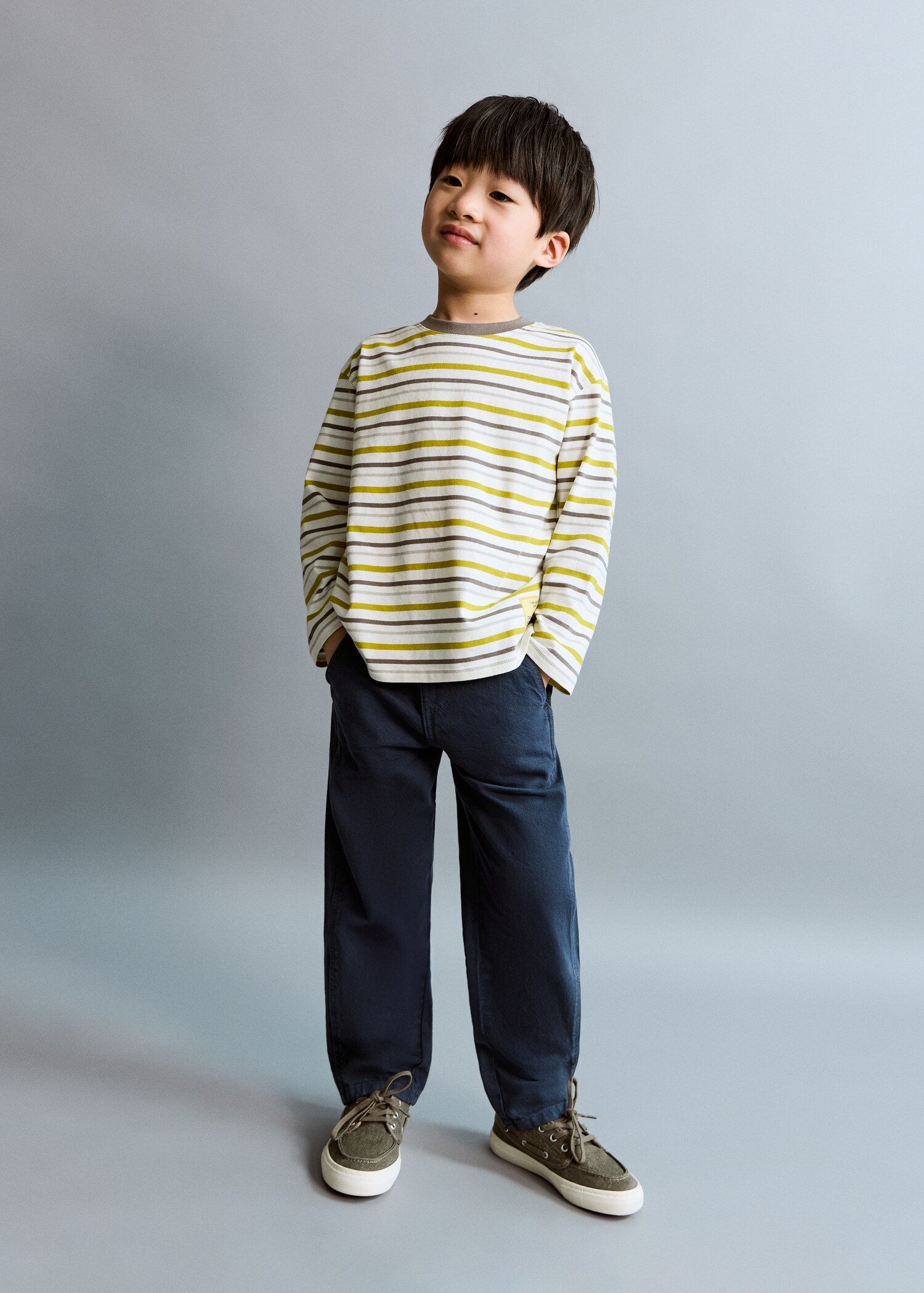 T-shirt combiné rayures - Plan général