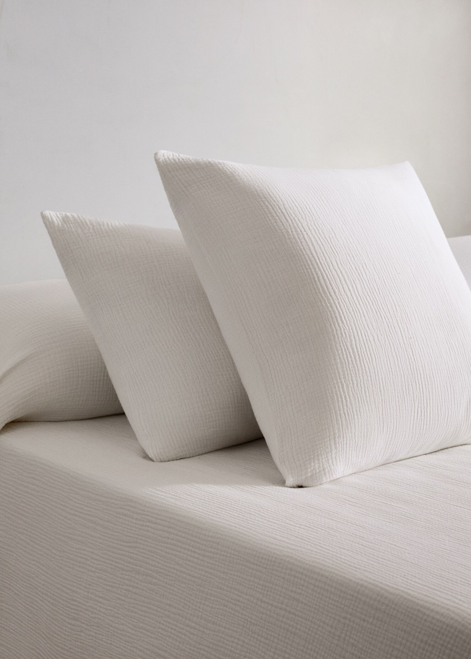 Two cotton chiffon pillowcases 60x60 cm - General plane