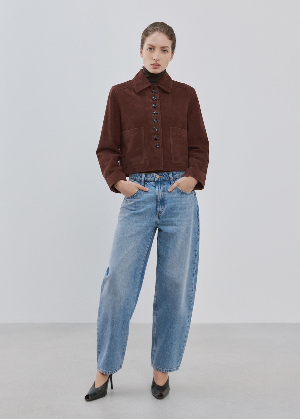 Mango High-waisted barrel jeans