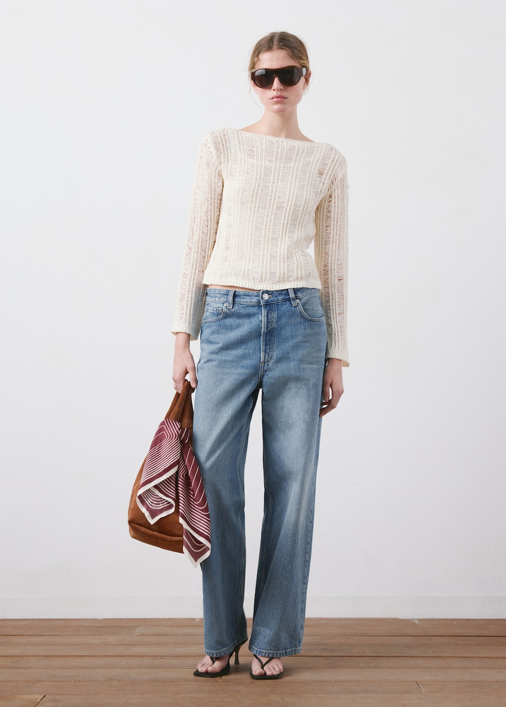 Straight low-waist jeans