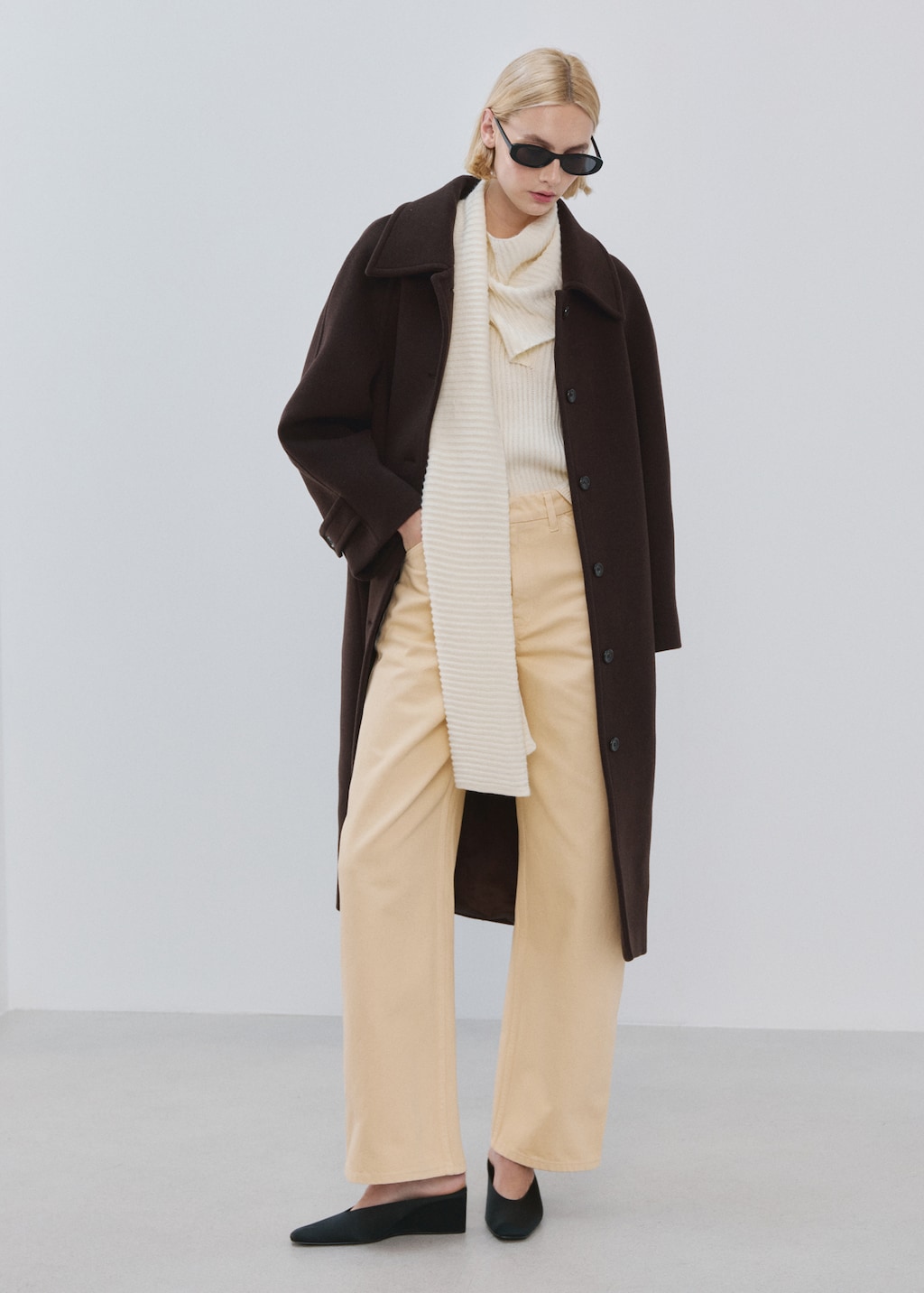 Mango Mid-rise balloon jeans