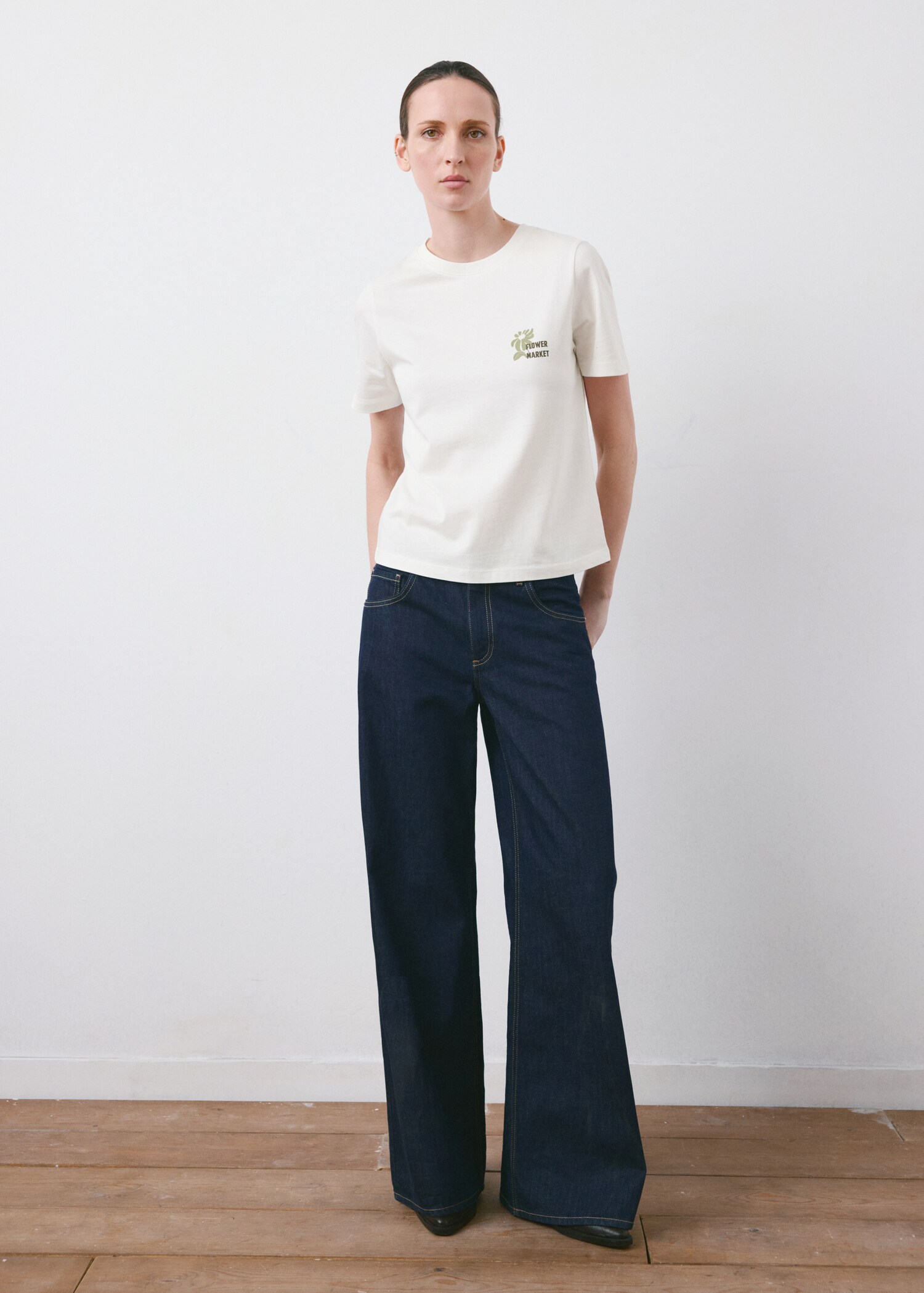 Printed cotton-blend t-shirt - General plane