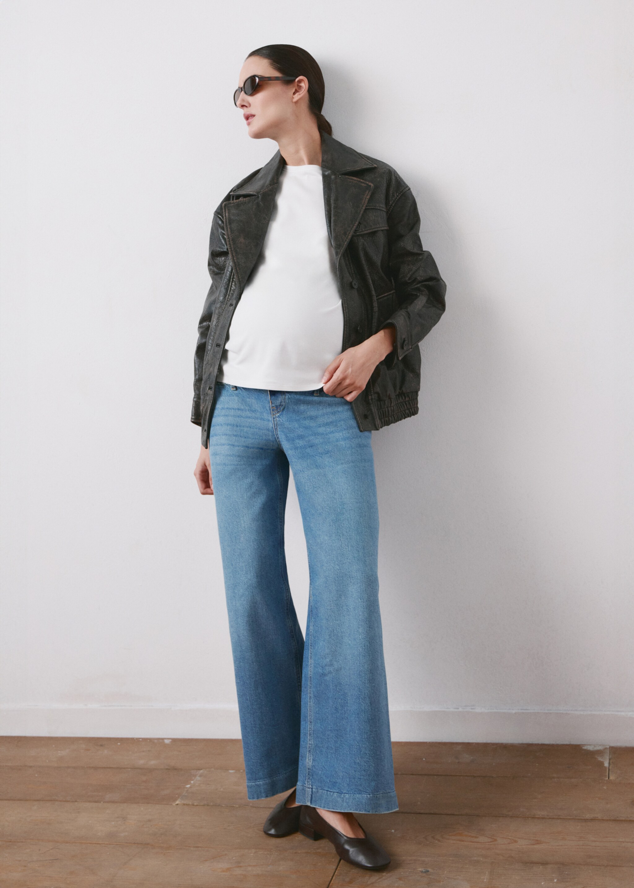 Camiseta algodón premamá - Plano general, Blanco. Ref: 27035834-00.