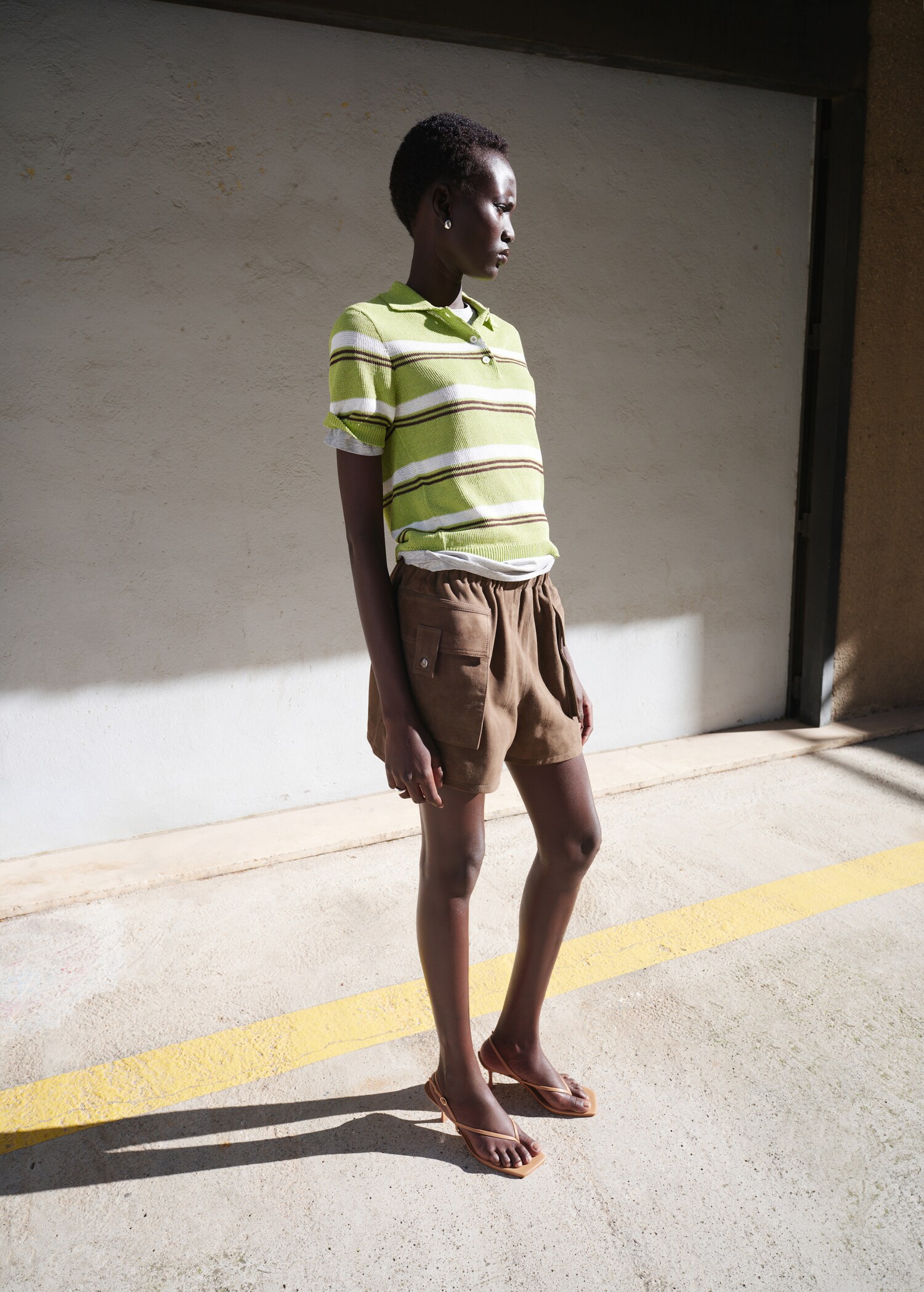 Pull en maille à col combiné - Plan général