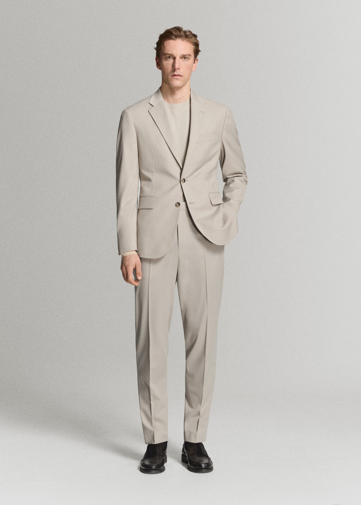 Milan slim-fit suit jacket - General plane