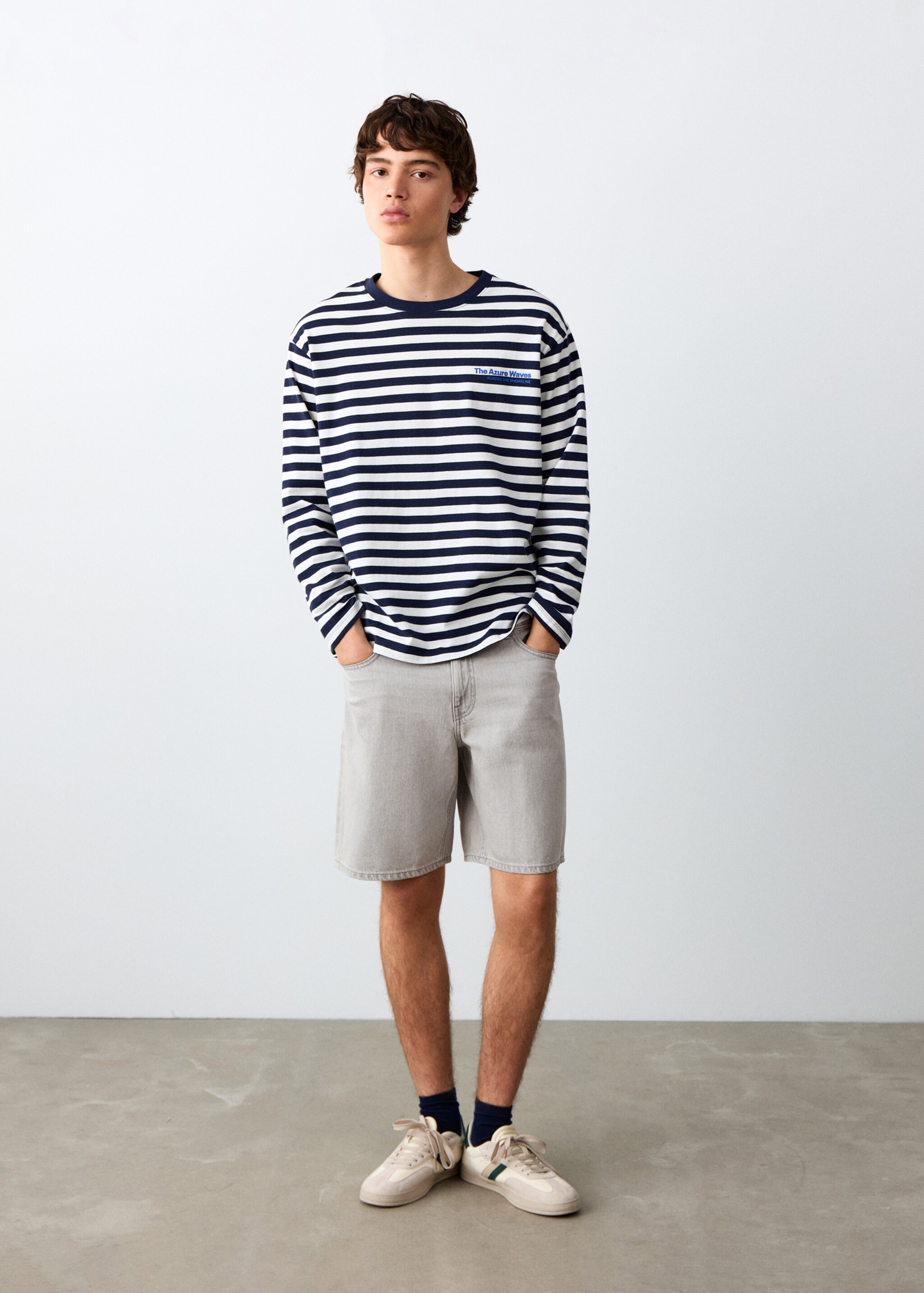 Jeans-Bermudashorts - Allgemeine Ansicht, Denim Grau. Ref: 27035941-00.