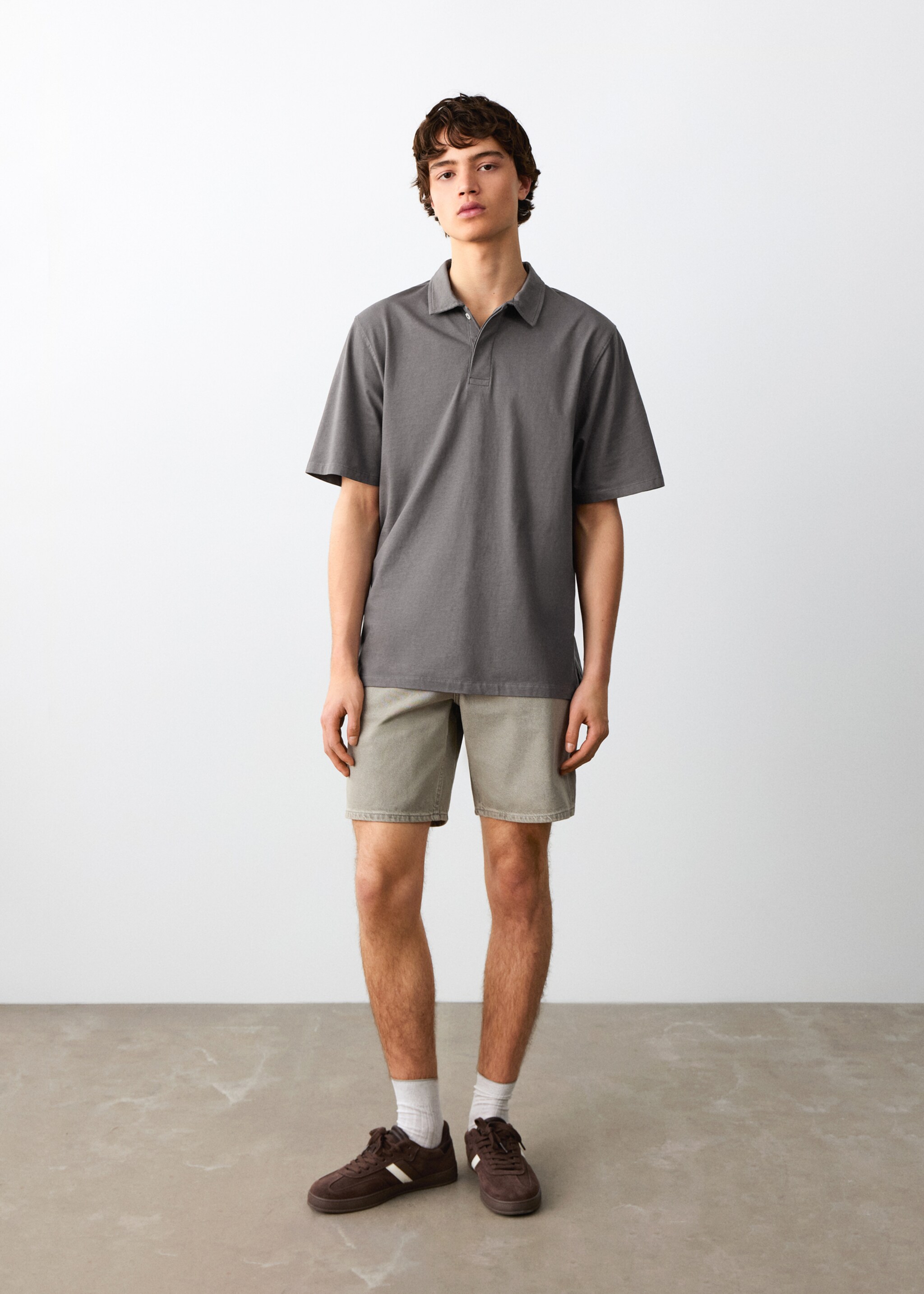 Denim Bermuda shorts - General plane, Khaki. Ref: 27035943-00.
