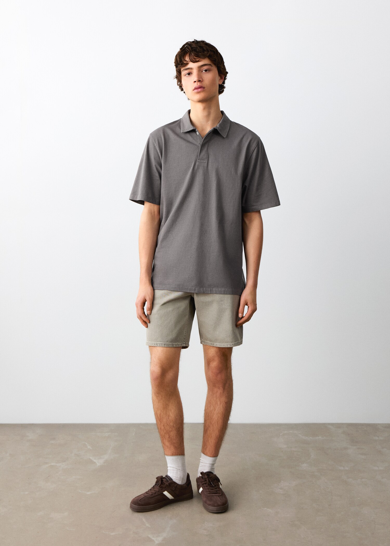 Denim Bermuda shorts - General plane