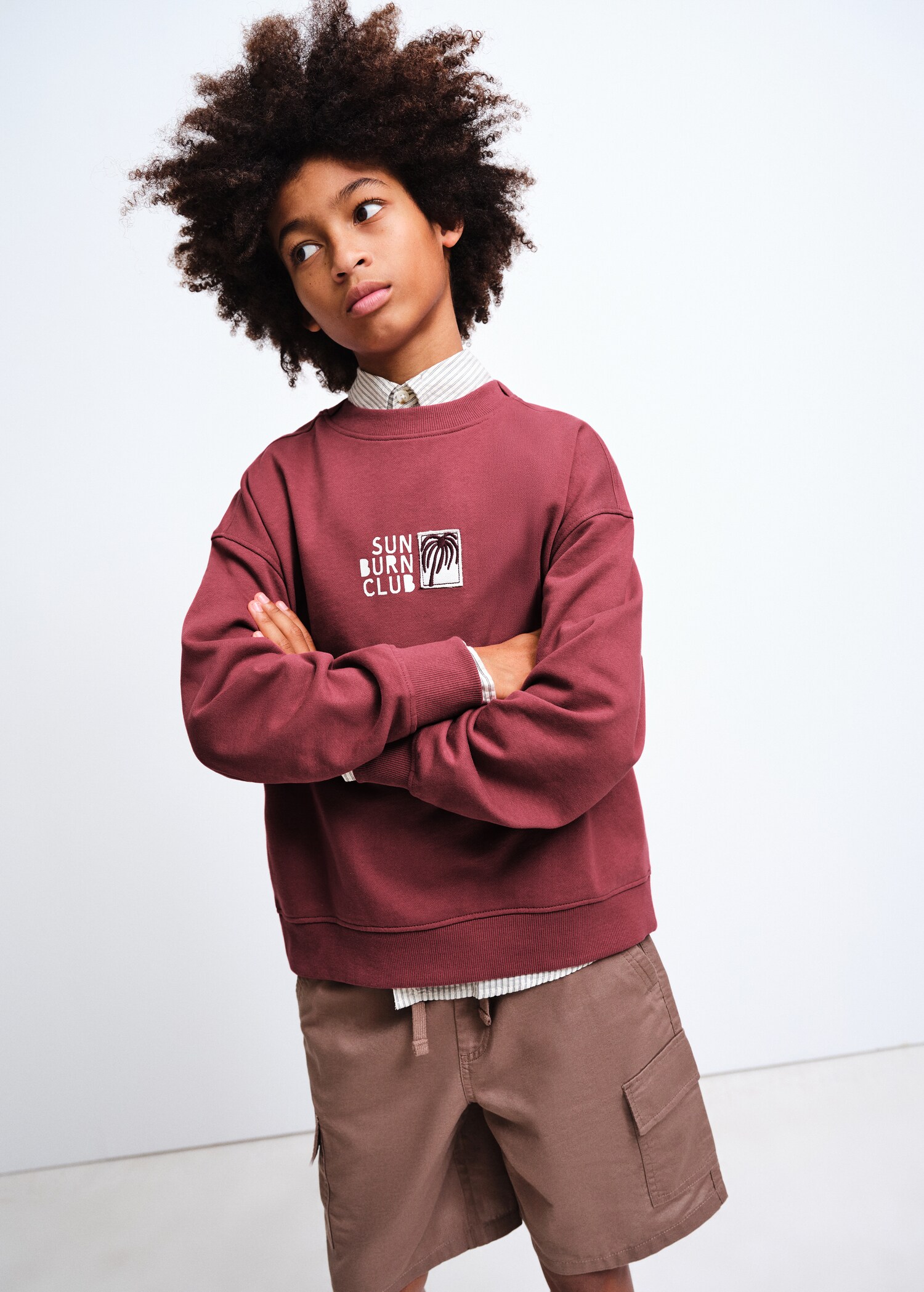 Sweat oversize coton imprimé - Plan général