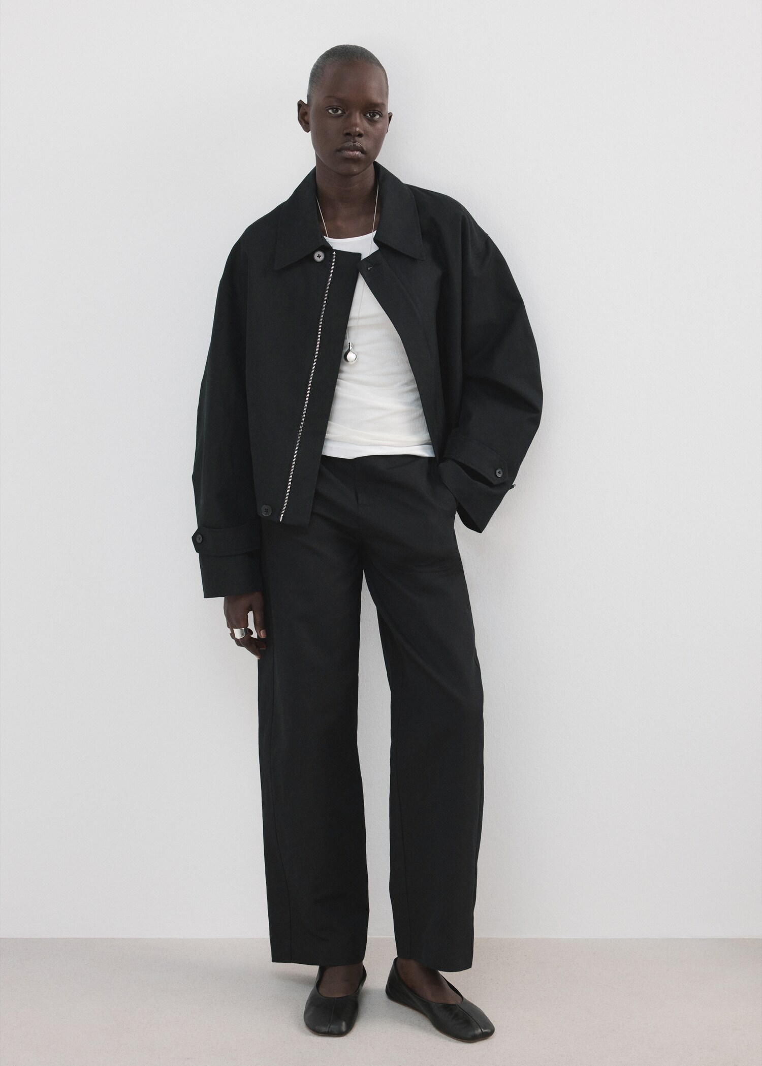 Zipper cotton jacket - General plane