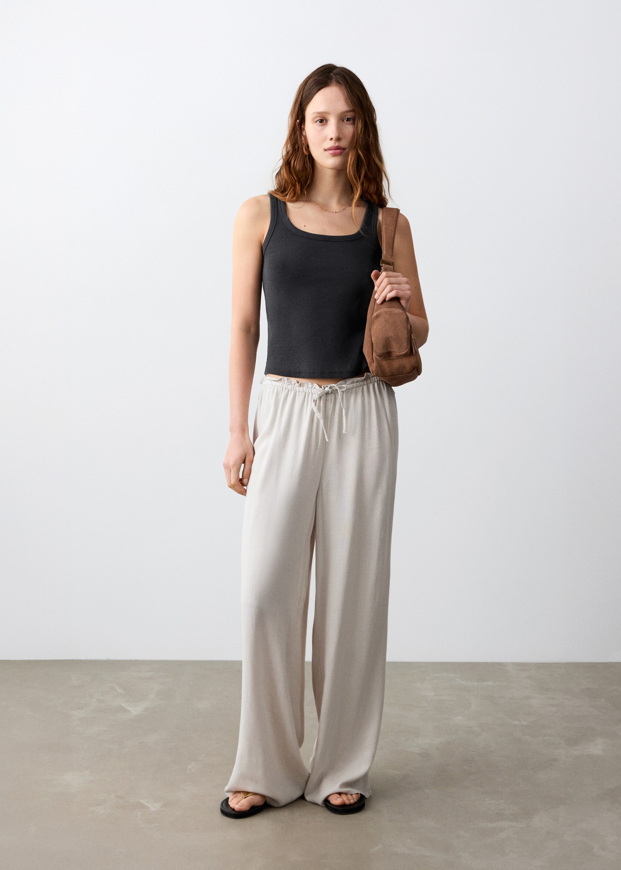 Essential cotton top - General plane, Charcoal. Ref: 27036353-00.