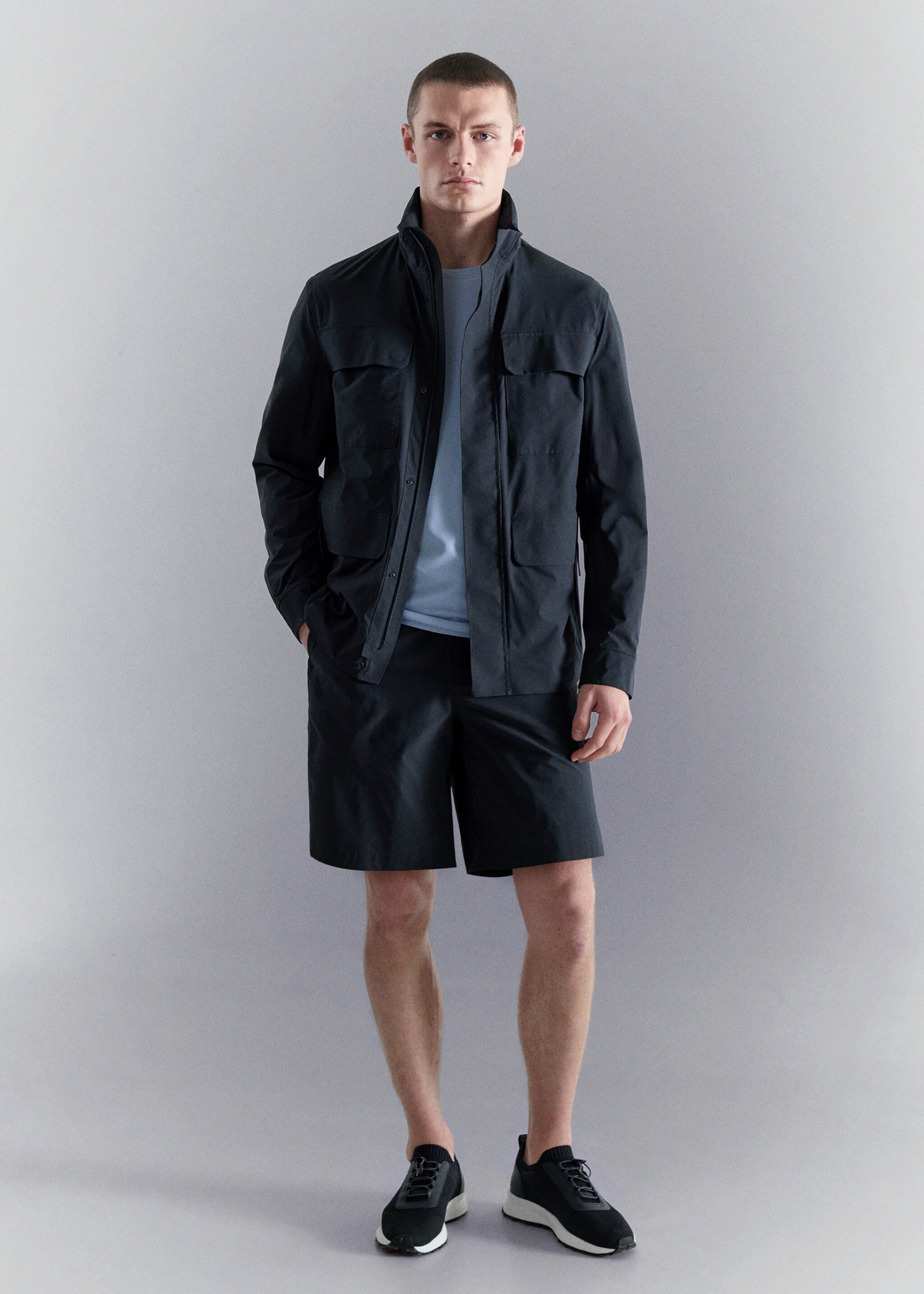 Veste water repellent Thermolite® - Plan général, Bleu marine. Ref: 27037895-00.