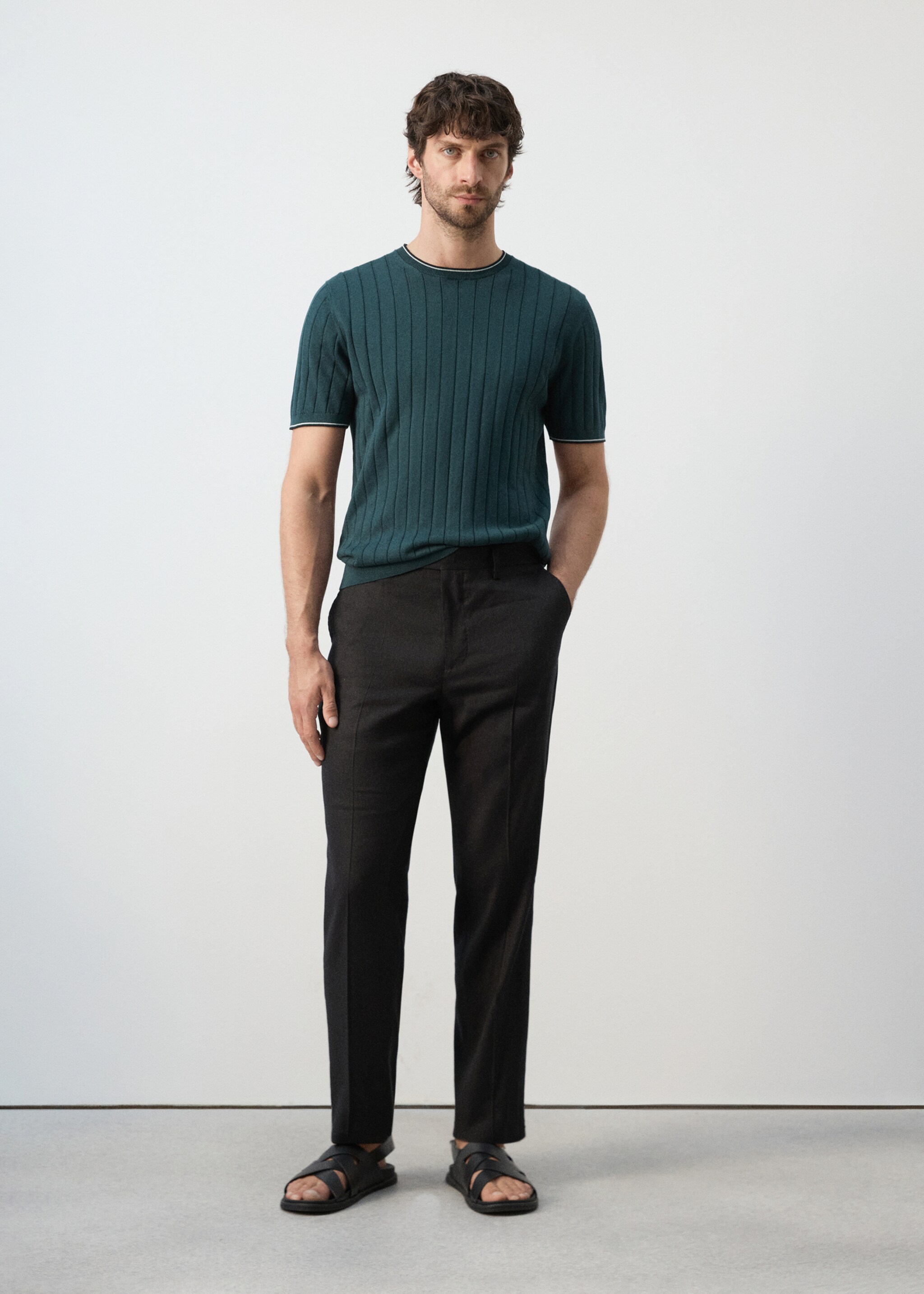 Fine jersey 100% cotton T-shirt - General plane, Forest Green. Ref: 27037916-00.