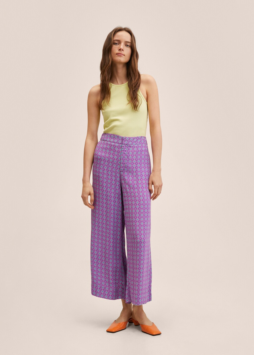 Pantalon culotte fluido Mujer MANGO Paraguay