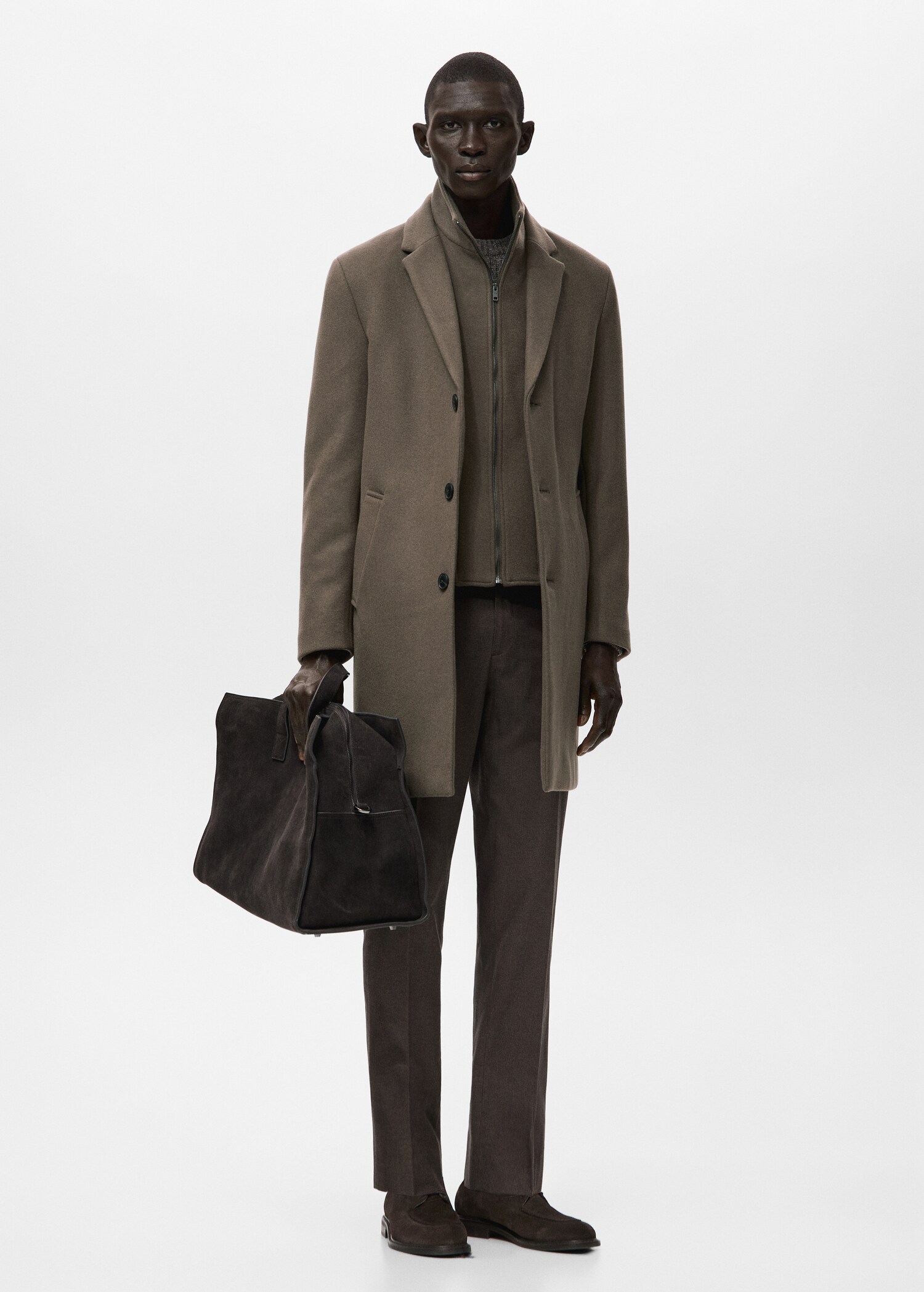 Abrigo lana cuello interior desmontable - Plano general