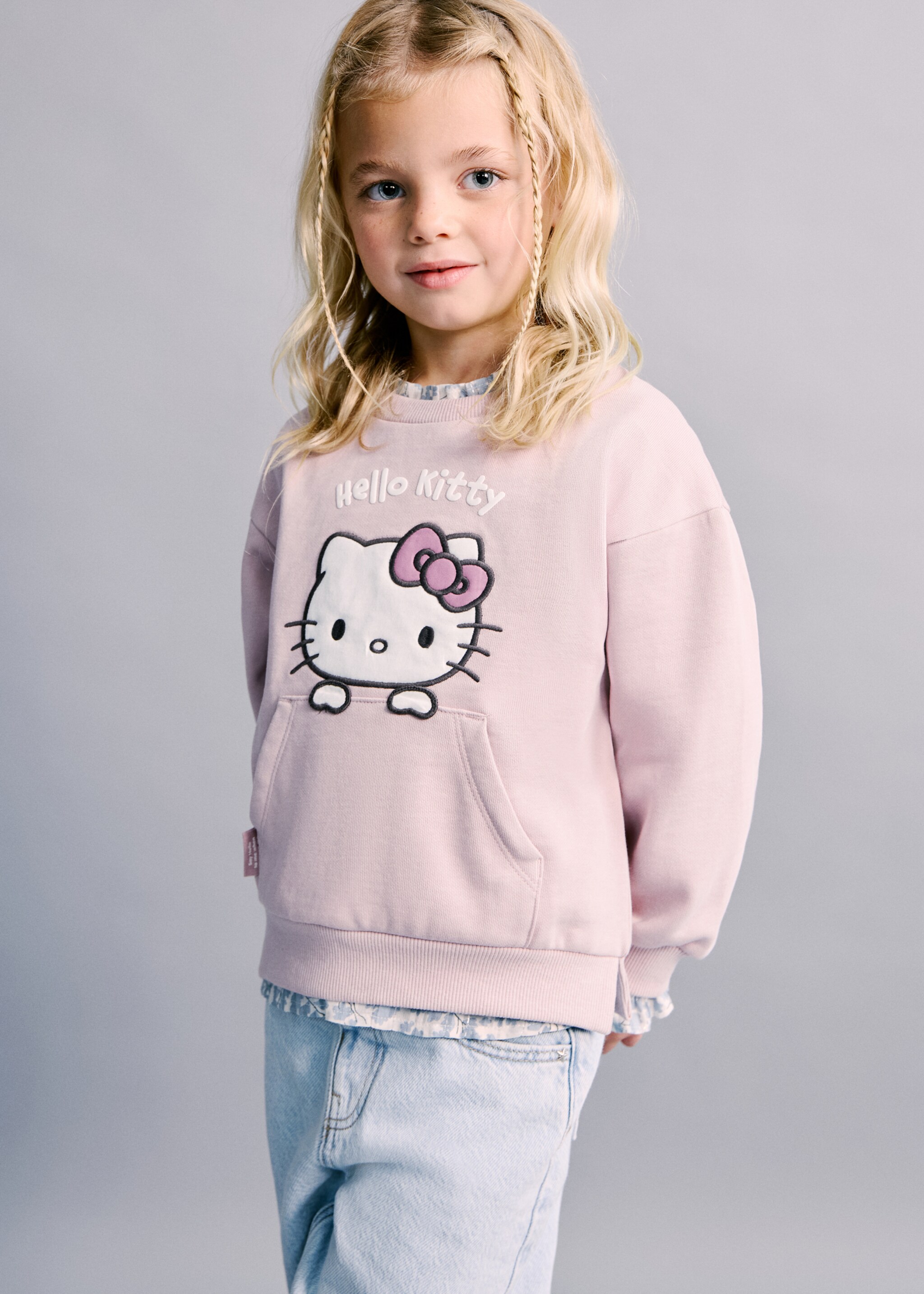 Sweat-shirt Hello Kitty - Plan général, Rose. Ref: 27041186-00.