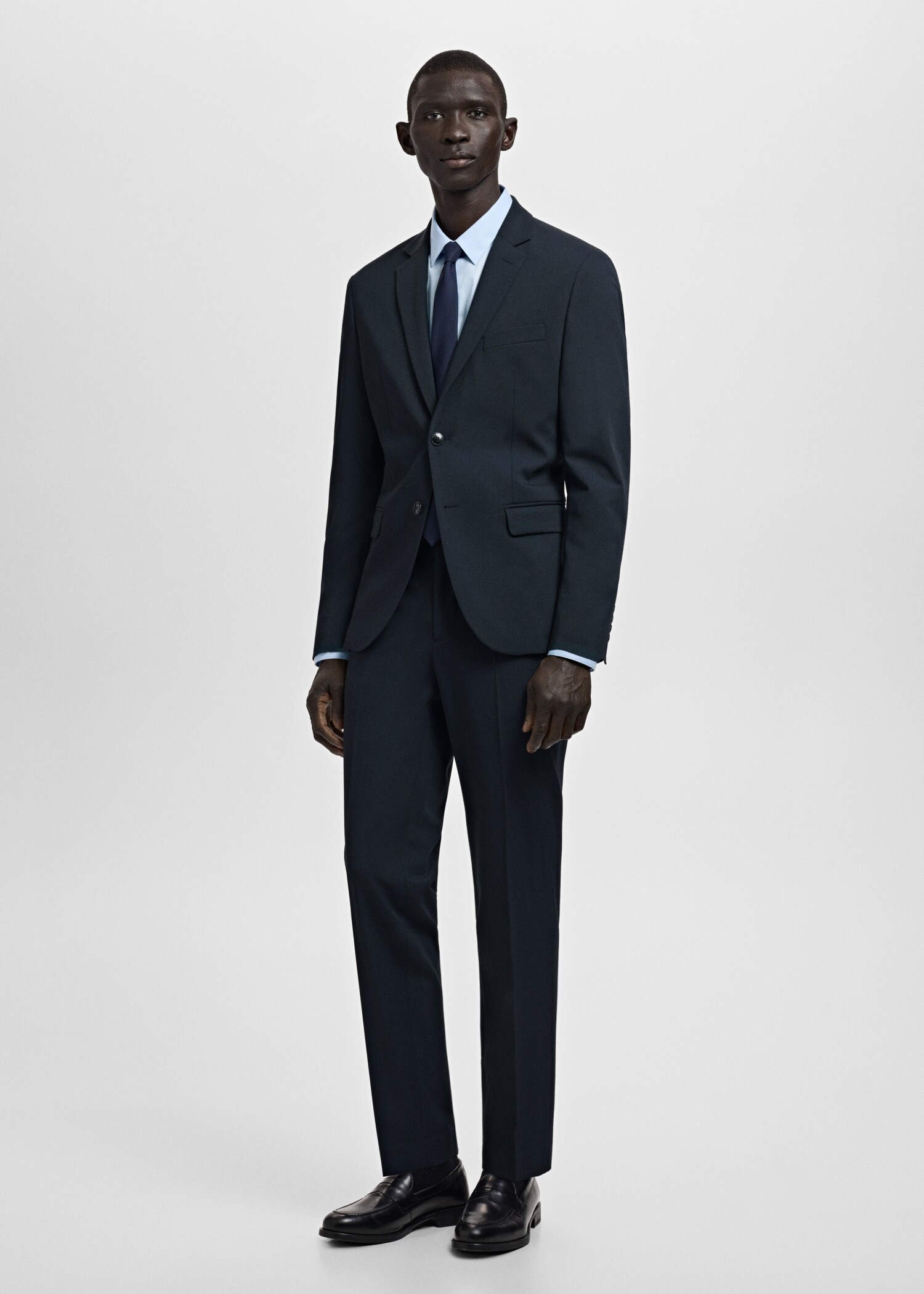 Super slim-fit suit jacket in stretch fabric - General plane