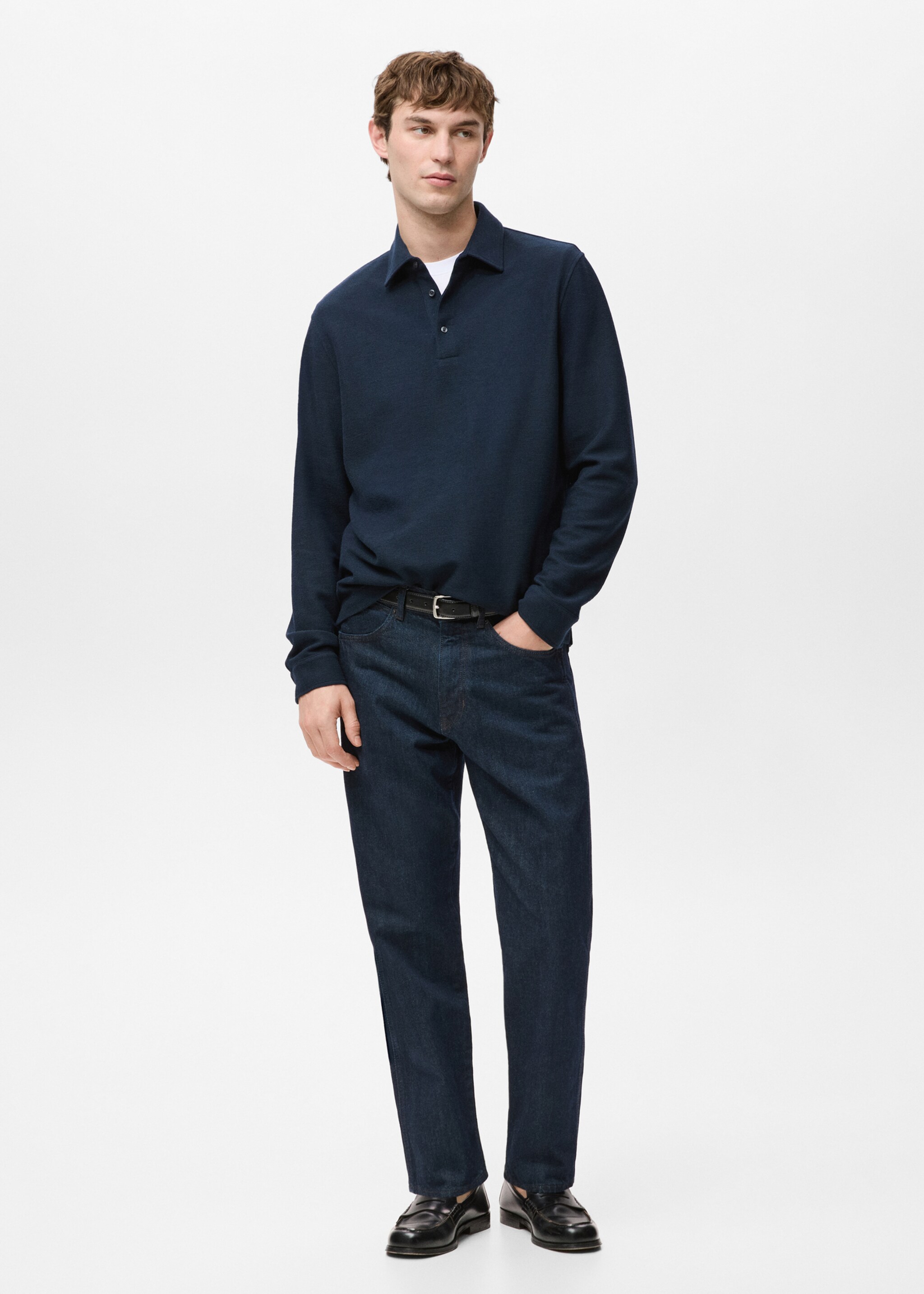 Regular fit cotton jeans - General plane, Open Blue. Ref: 27041199-00.