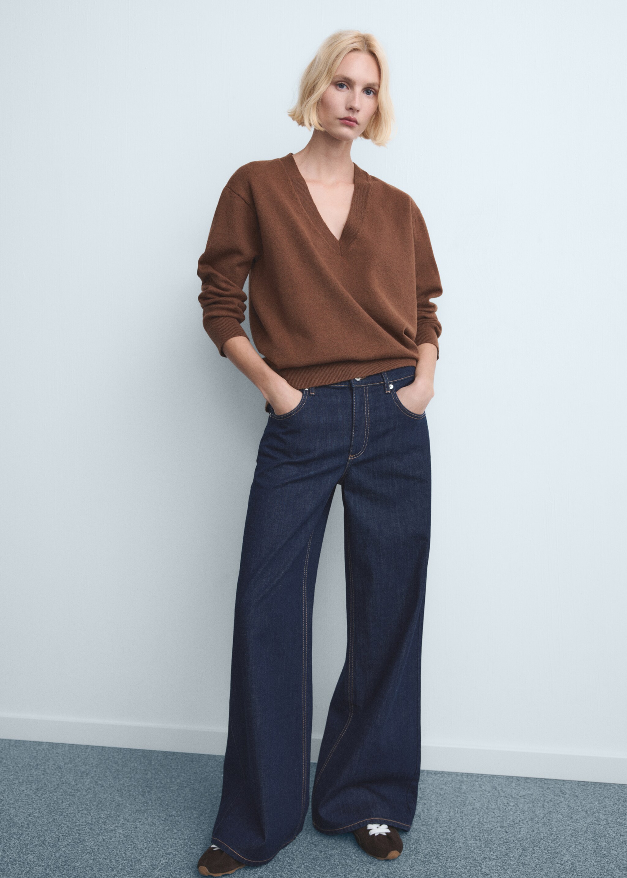 Low-rise wide-leg jeans - General plane, Open Blue. Ref: 27041229-00.