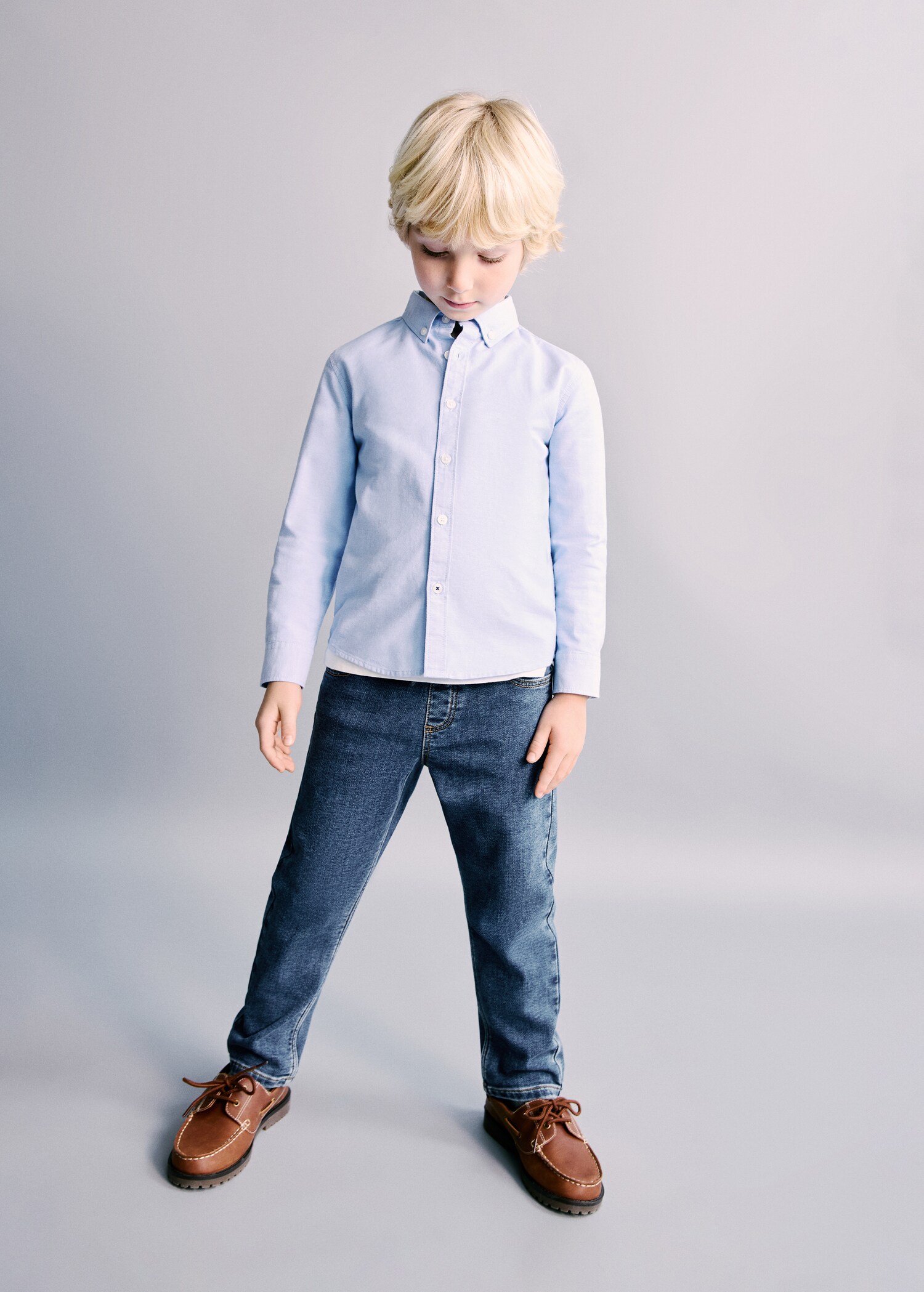 Slim fit jeans with cord drawstring - General plane