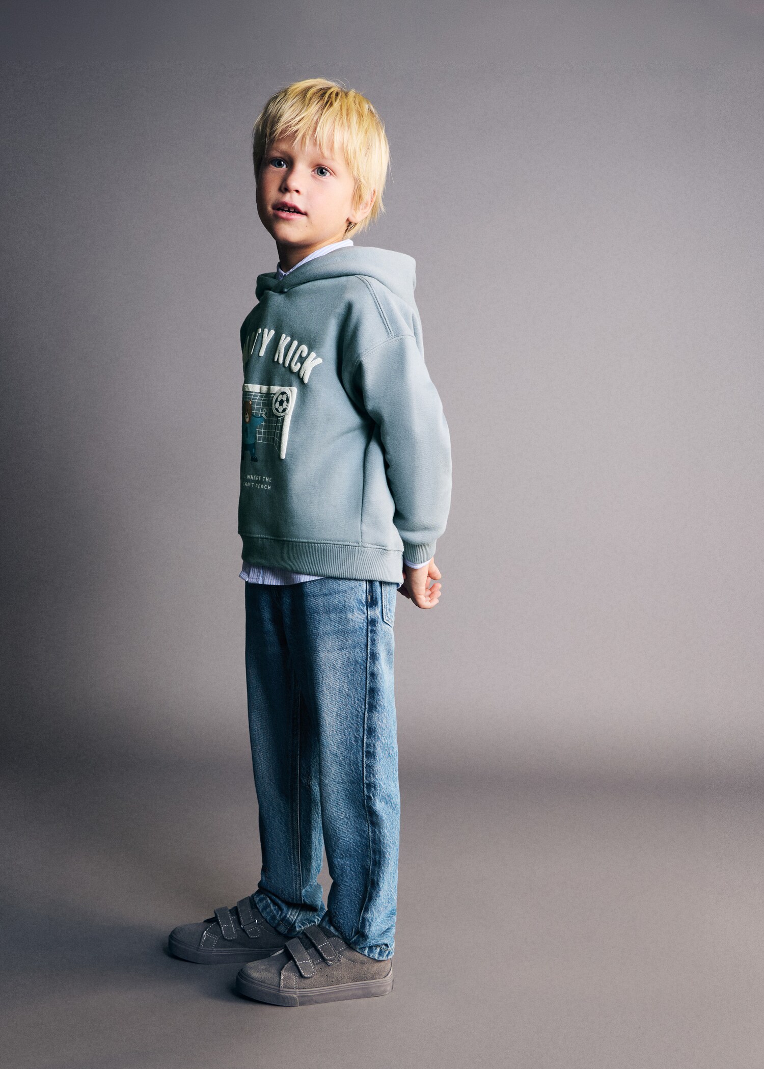 Straight cotton jeans - General plane