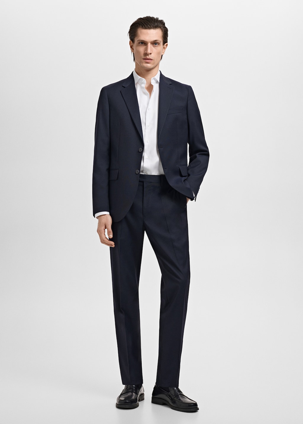 Slim-fit cotton suit shirt