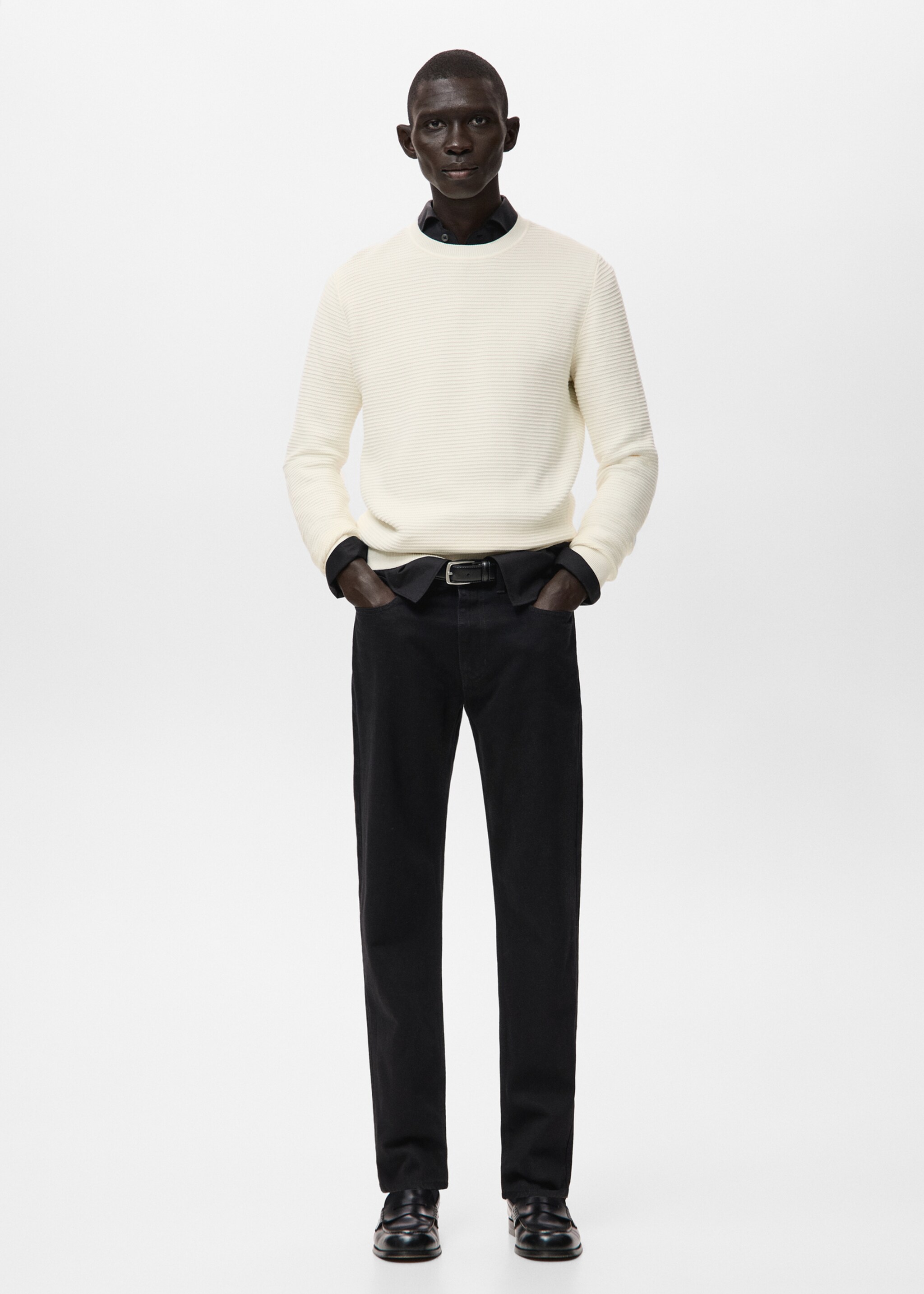 100% cotton braided sweater - General plane, Off White. Ref: 27041261-00.