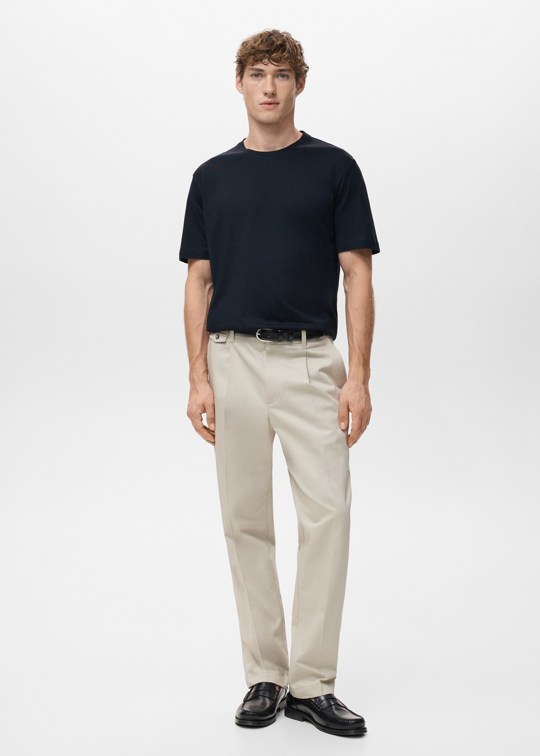 T-shirt de 100% algodão regular fit - Plano geral, Azul-marinho. Ref: 27041264-00.