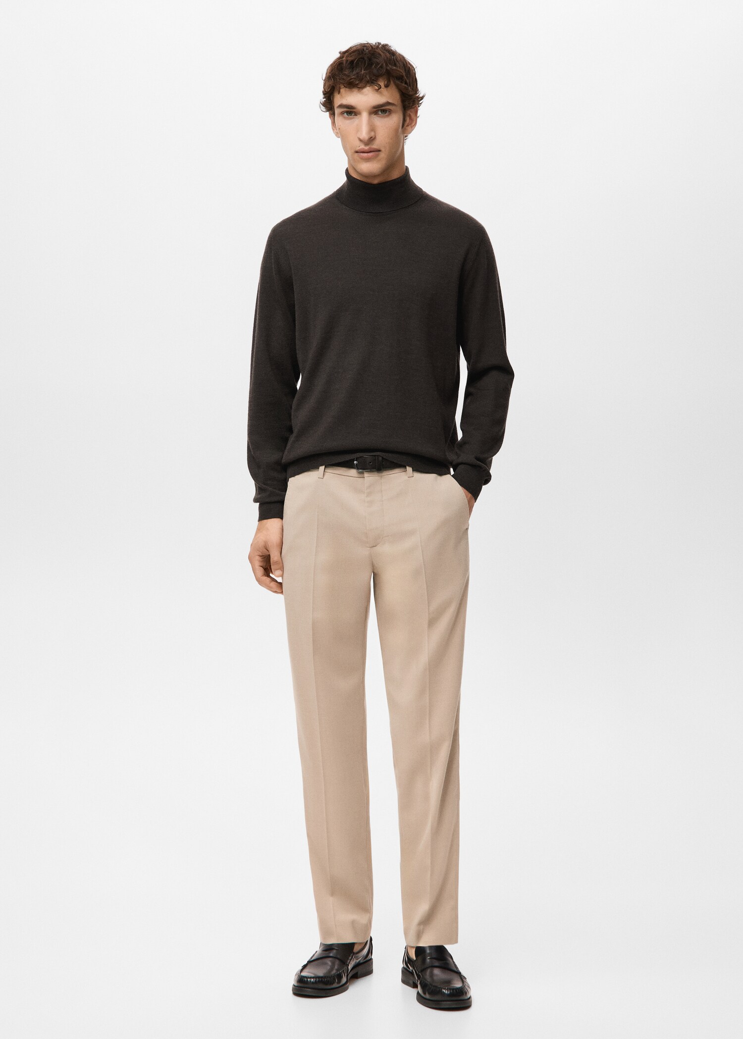 Jersey cuello alto 100% lana merino - Plano general