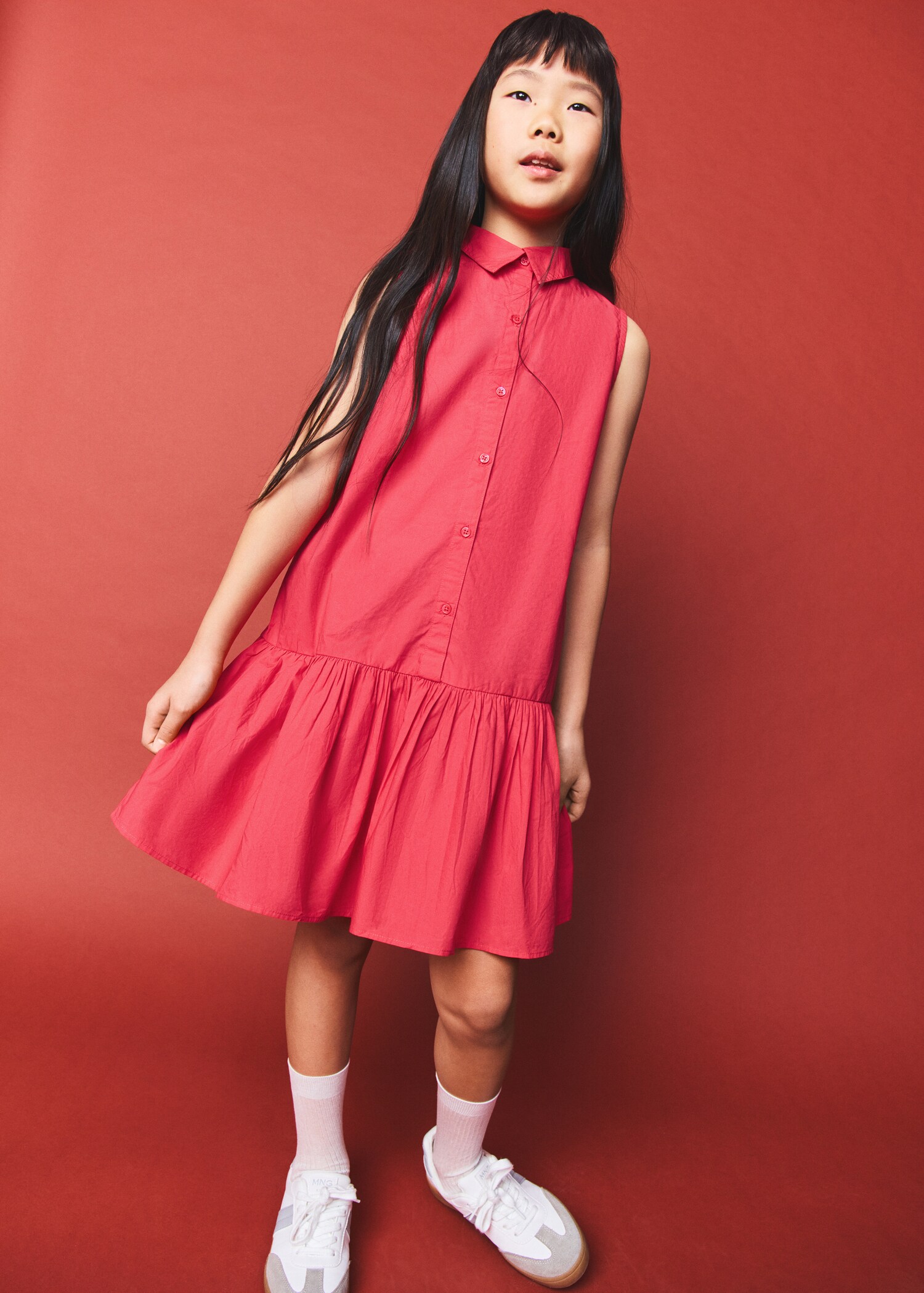 Ruffled shirt dress - General plane