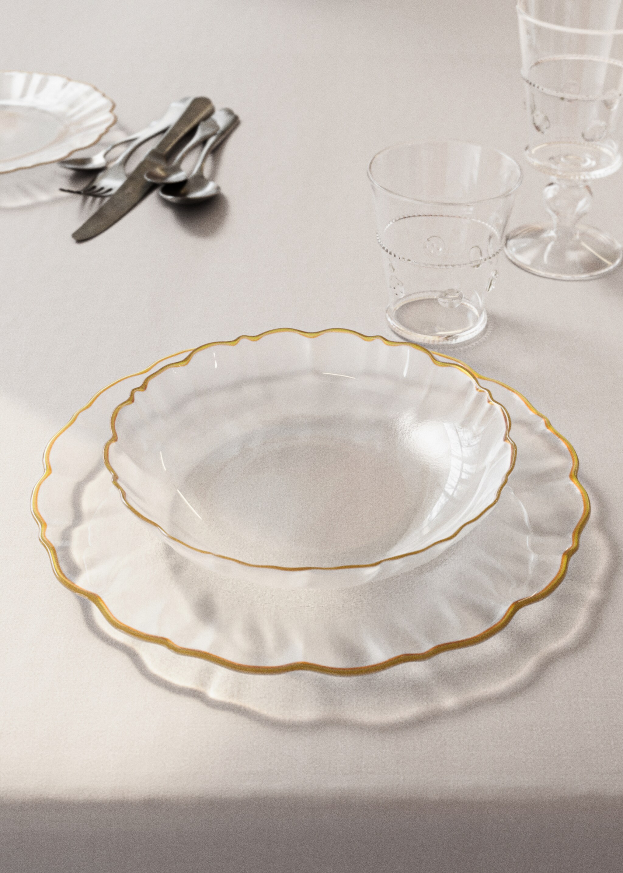 Bol en verre contraste - Plan général, Gris glacé. Ref: 27041531-00.