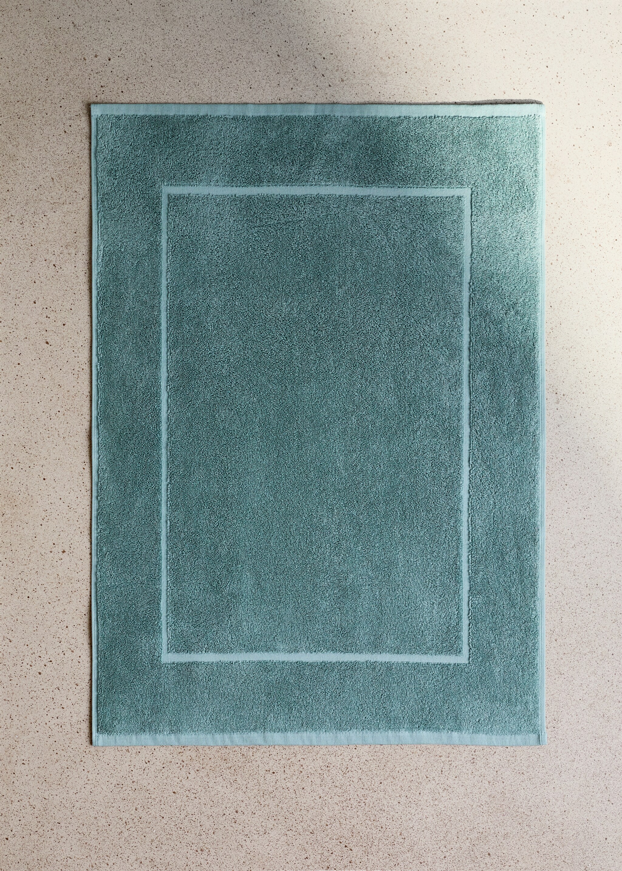 Badmatta i bomullsfrotté - Allmän bild, Aqua Grön. Ref: 27041532-00.