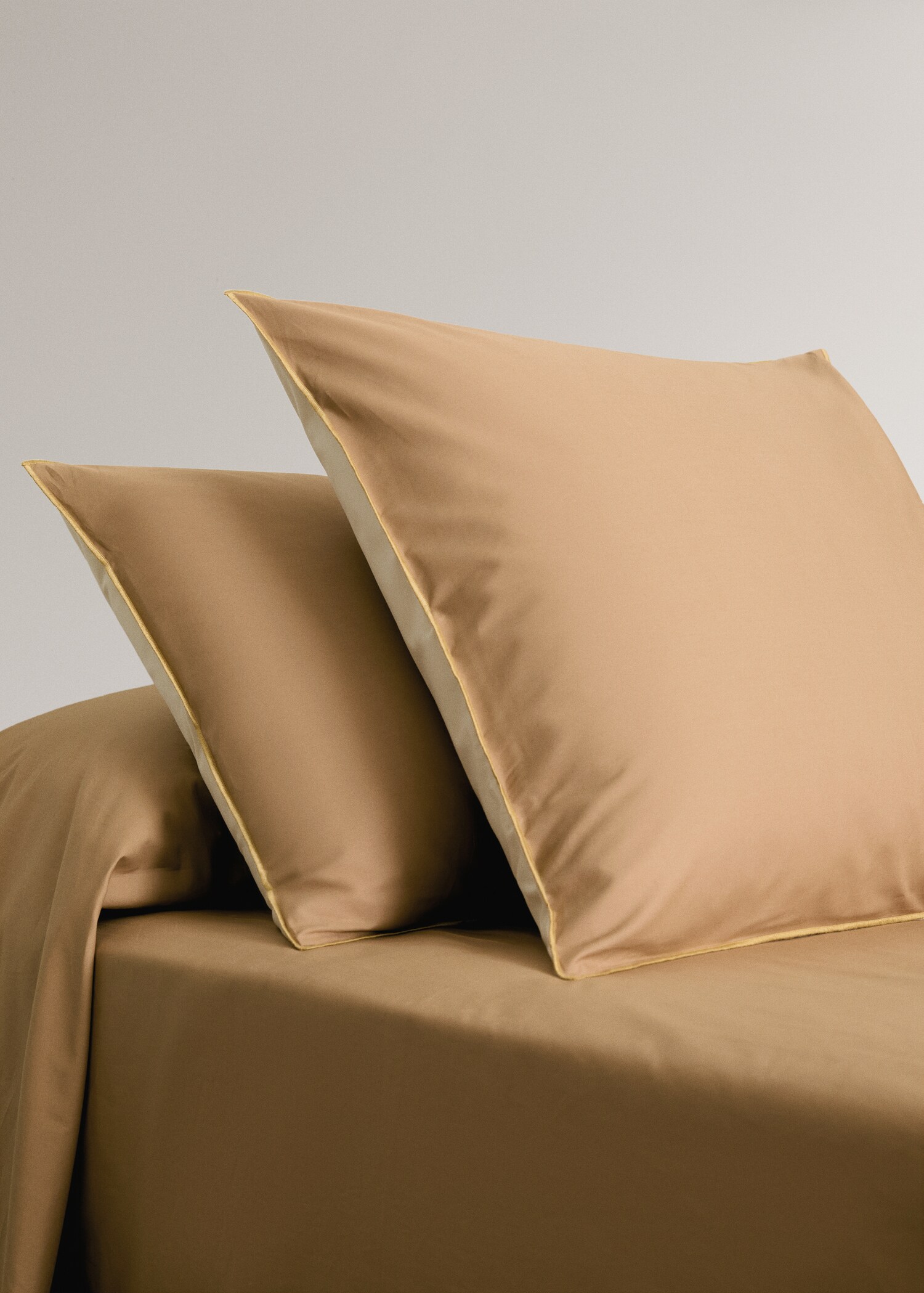 Taie d'oreiller percale de coton couleur réversible 45x110 cm - Plan général