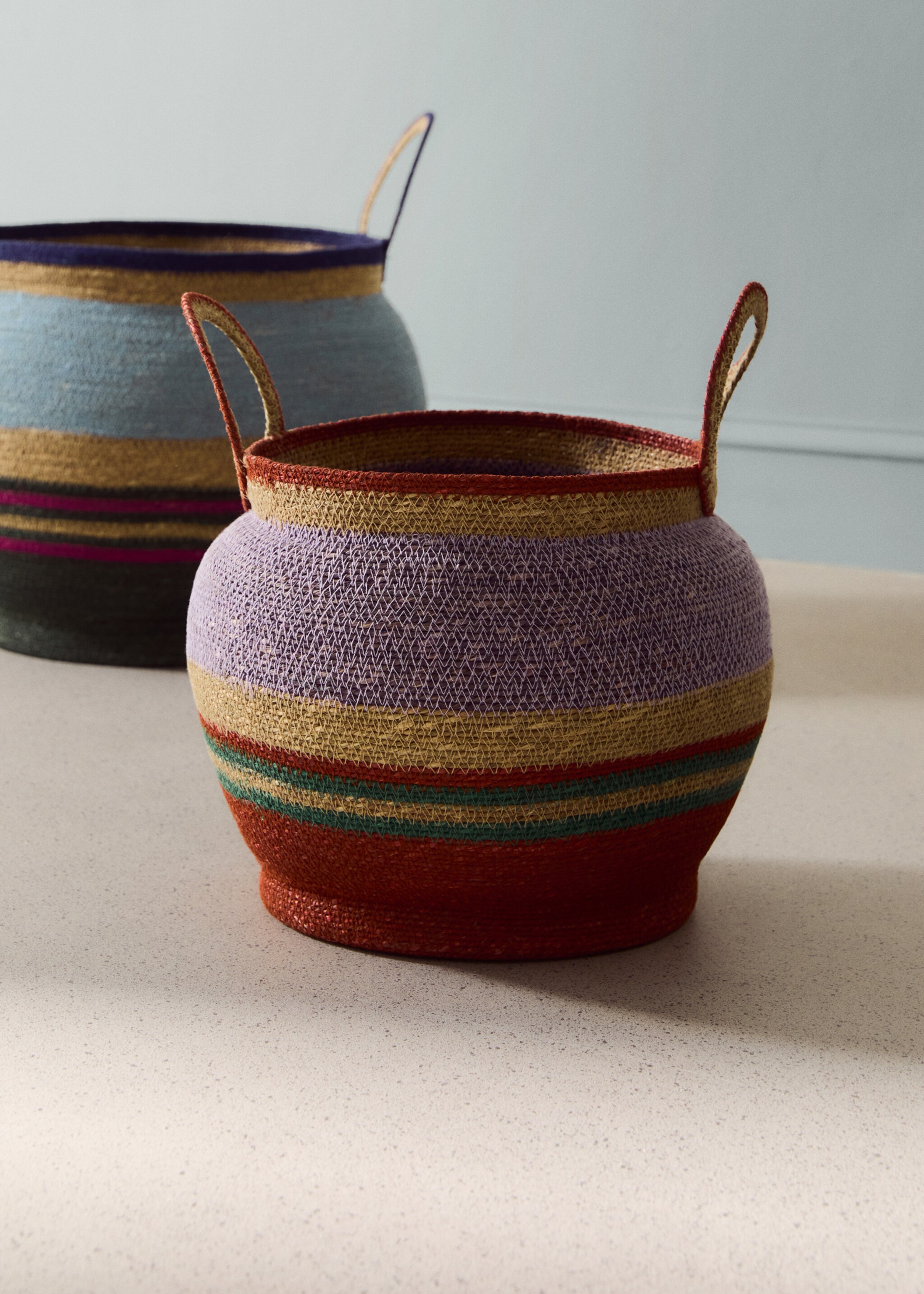 Farbiger Korb aus 100 % Algen - Allgemeine Ansicht