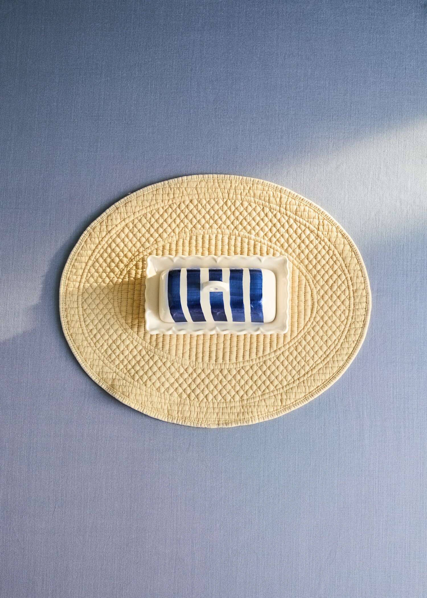 Quilted oval placemat design - General plane