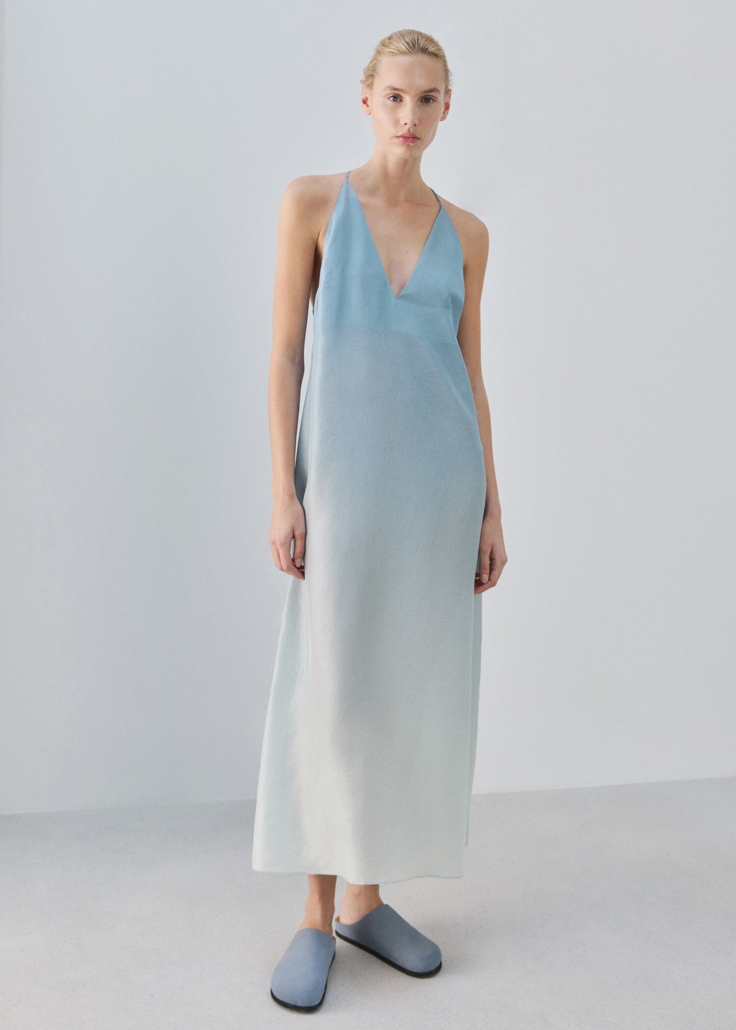 Ombre silk dress - General plane
