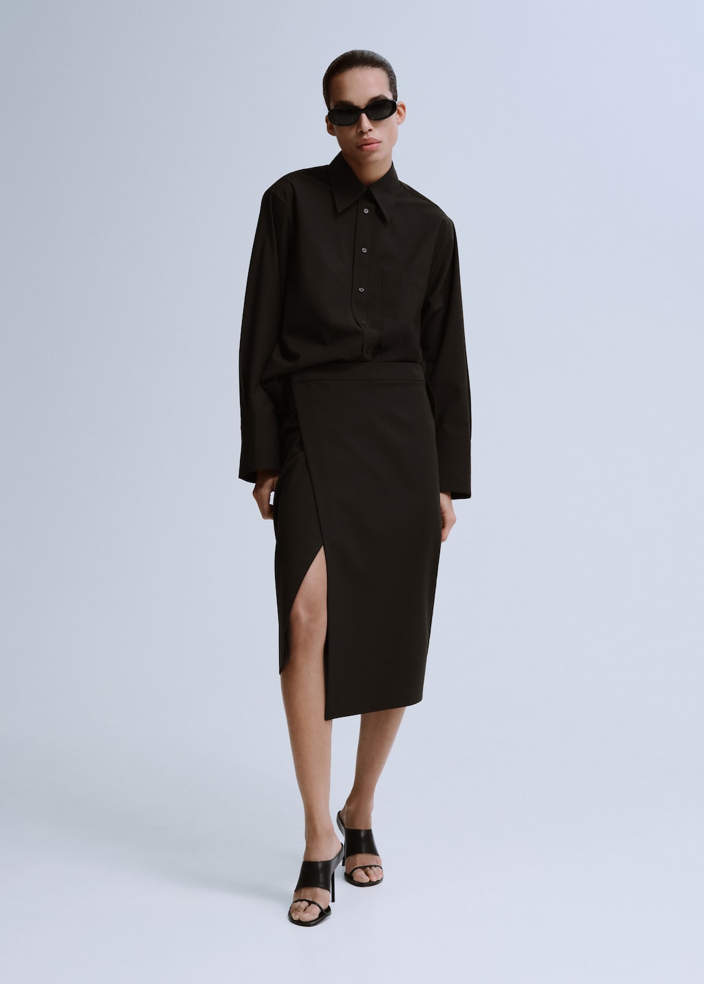 Slit wrap skirt - image 2