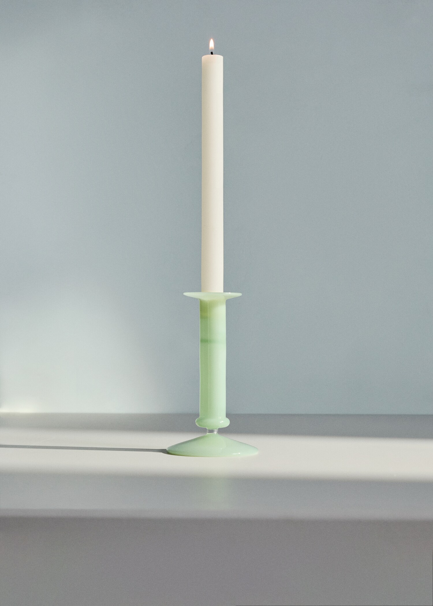 Large coloured borosilicate glass candelabra - General plane