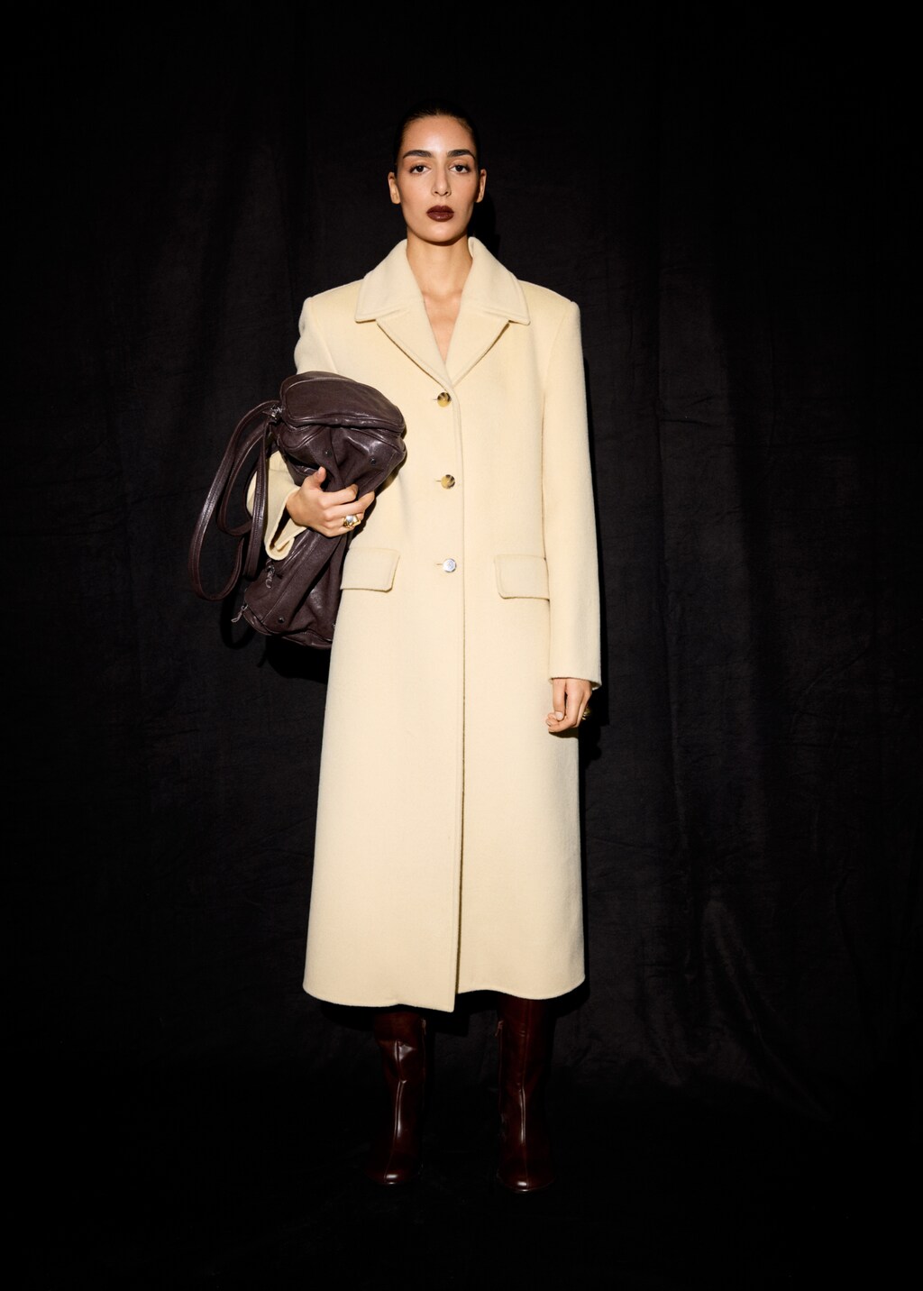 Large leather bowling bag