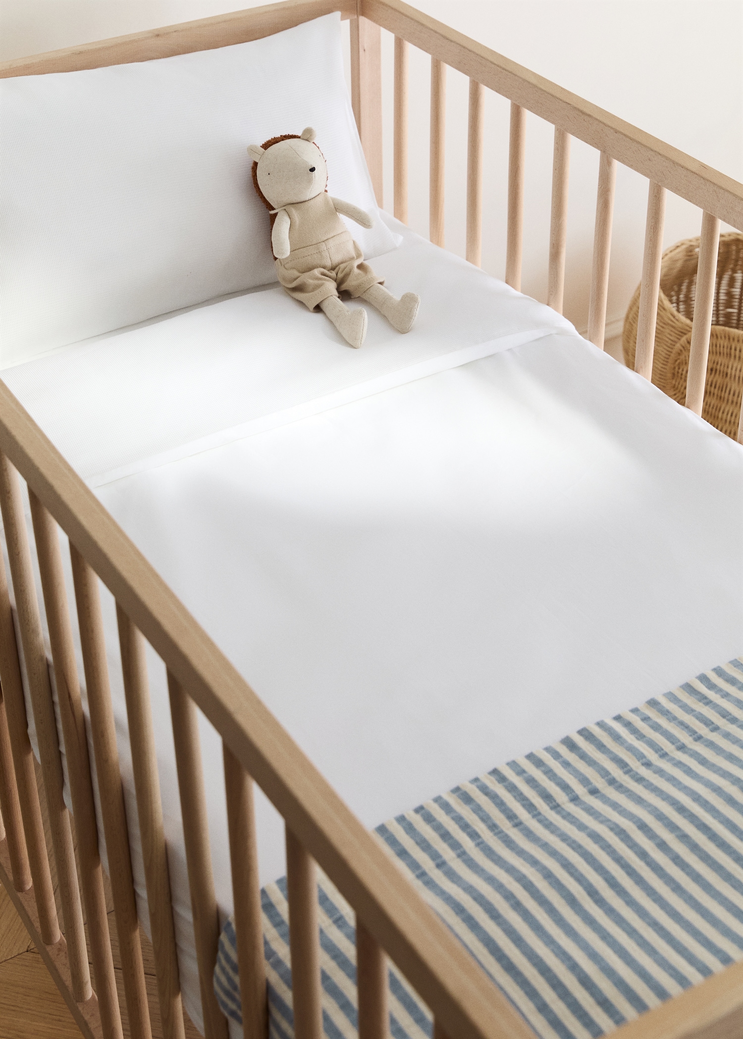 Funda nórdica cuna algodón percal piqué - Plano general