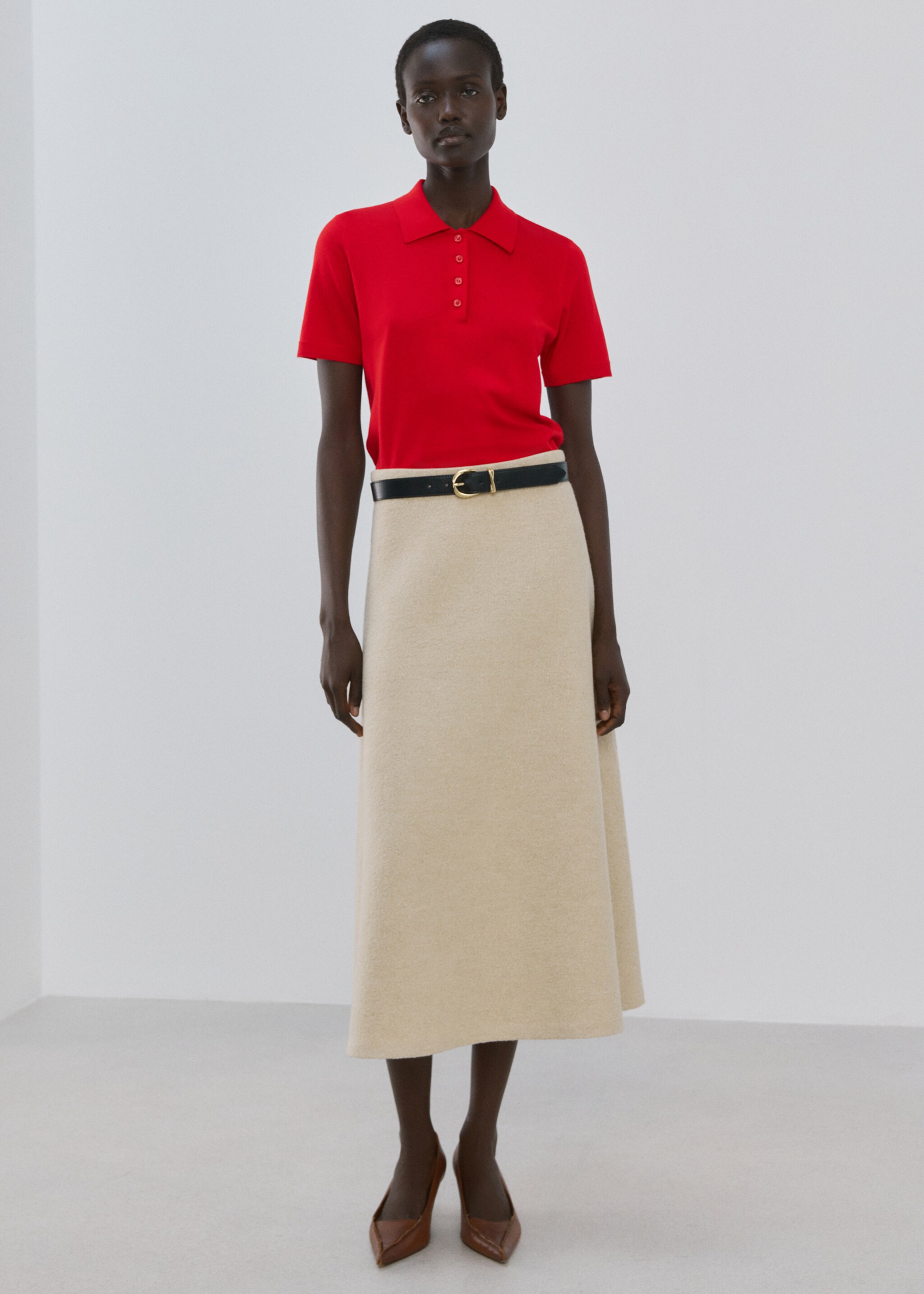 Polo neck sweater - General plane, Red. Ref: 27044087-00.