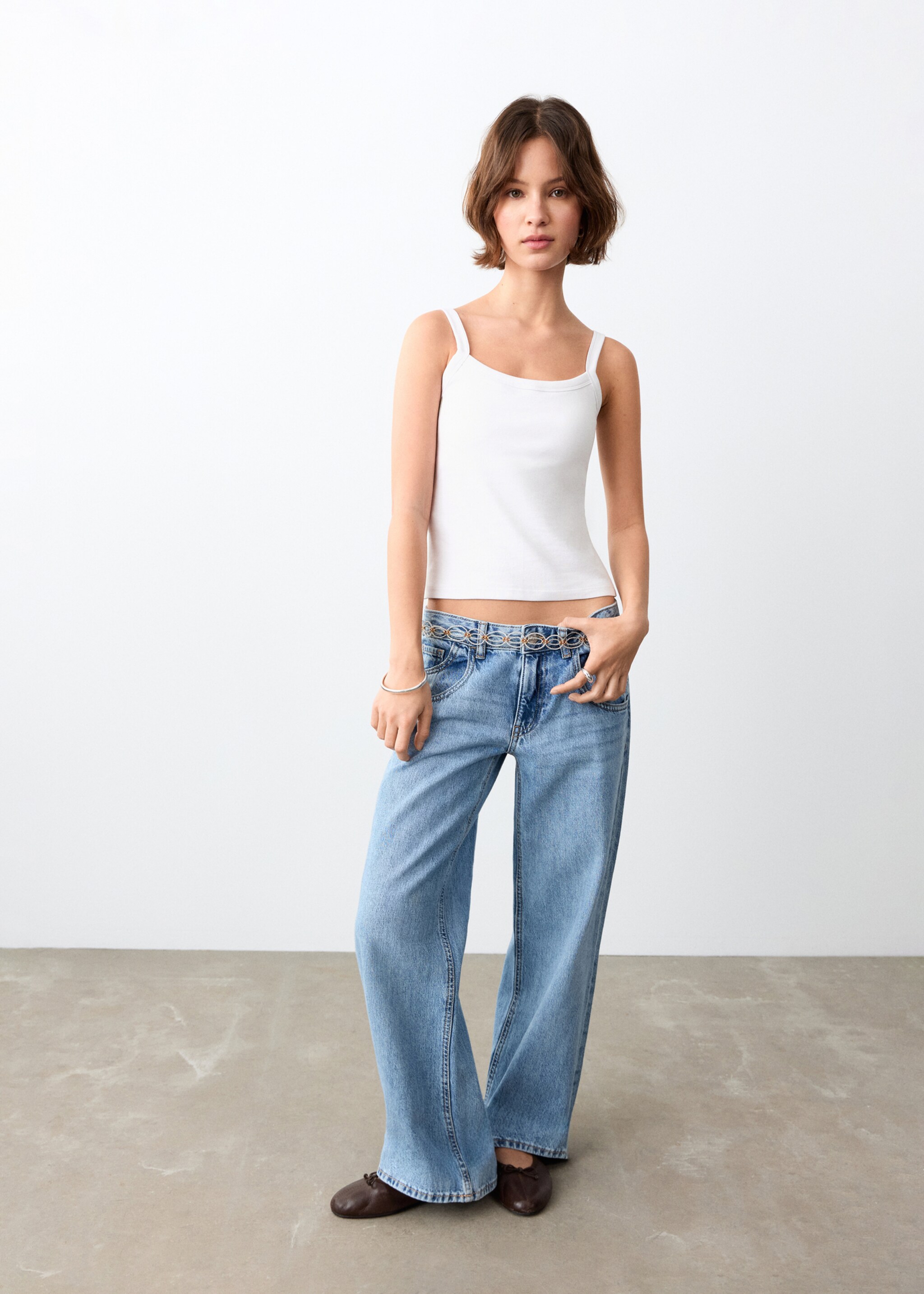 Cotton tank top - General plane, Off White. Ref: 27044778-00.