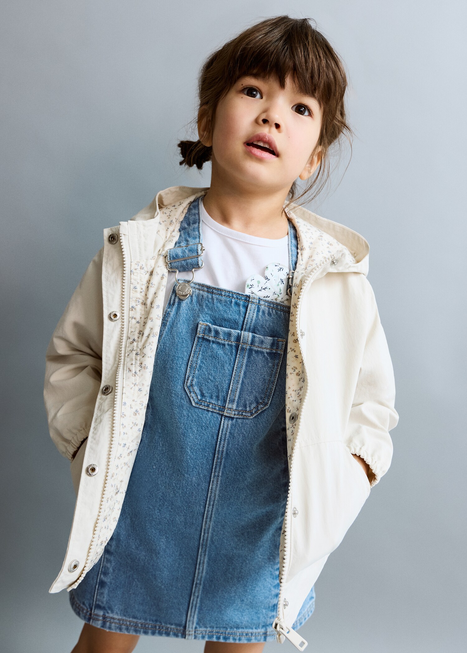 Chaqueta impermeable capucha - Plano general