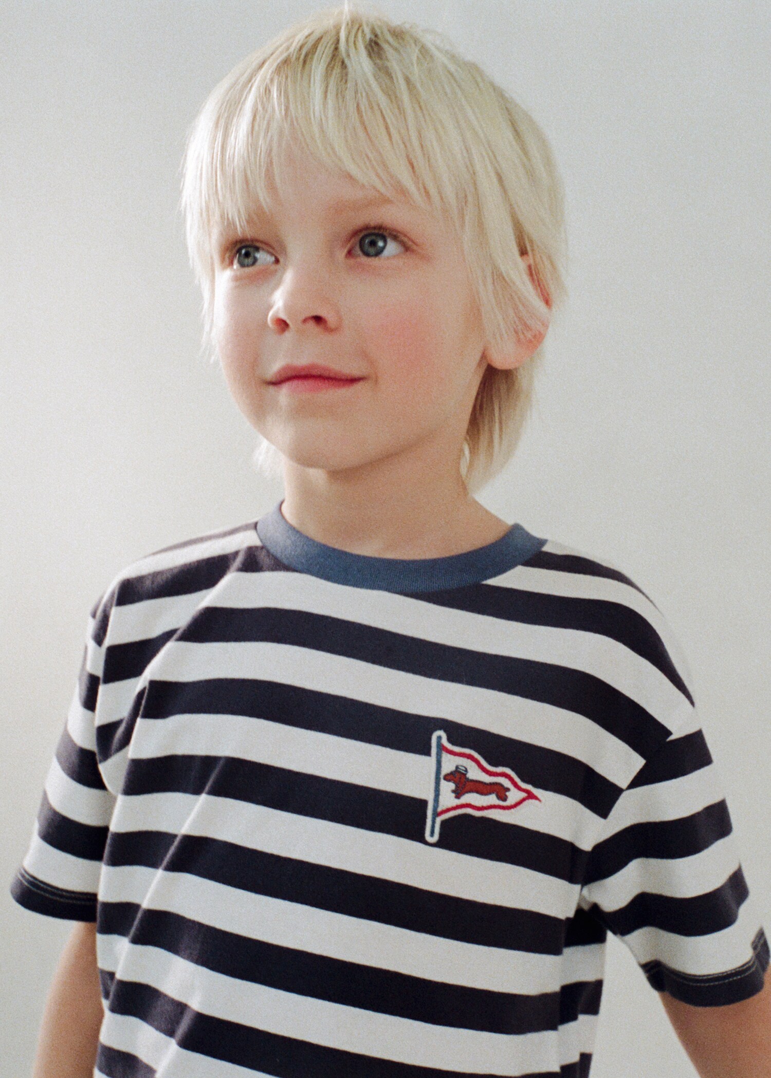 T-shirt rayures brodé - Plan général