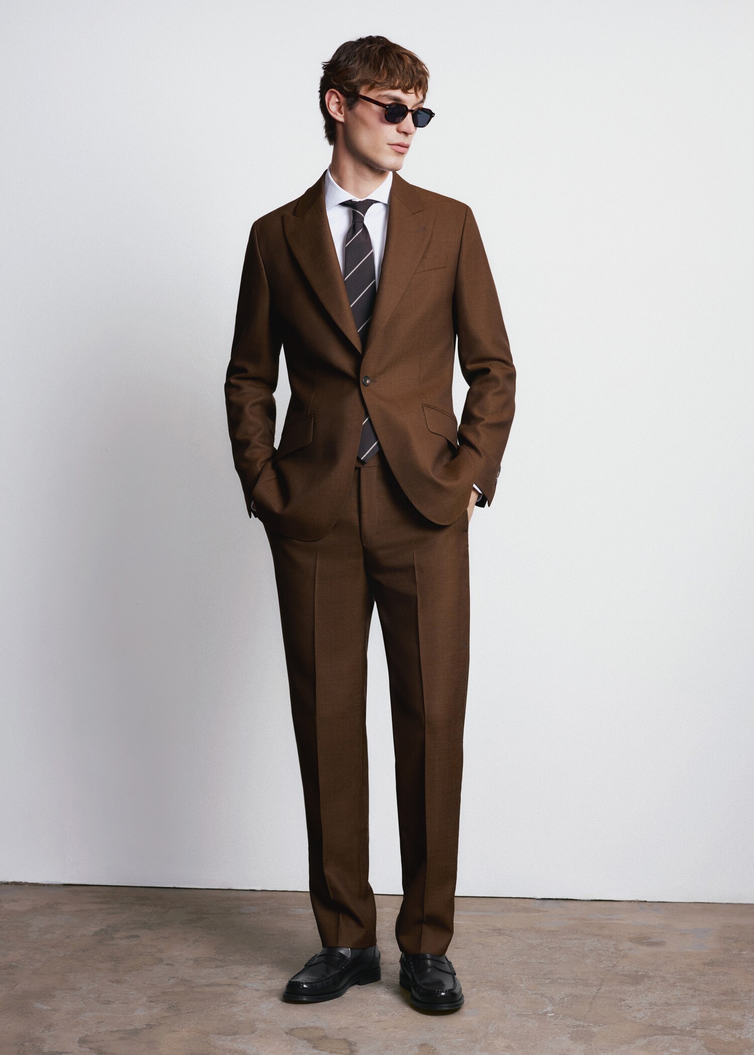 Slim fit trousers 100% wool Vitale Barberis Canonico® - General plane