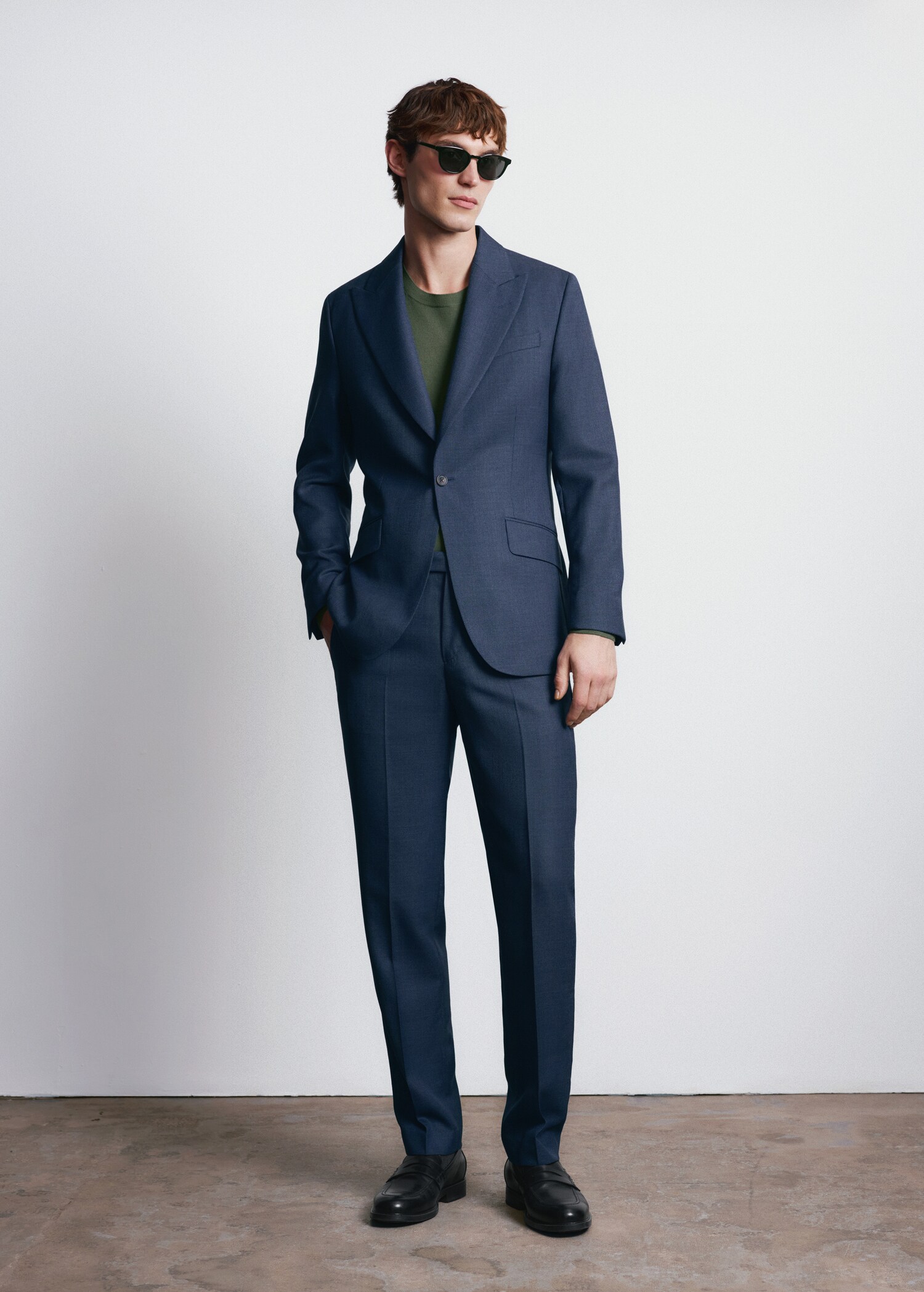 Slim fit trousers 100% wool Vitale Barberis Canonico® - General plane